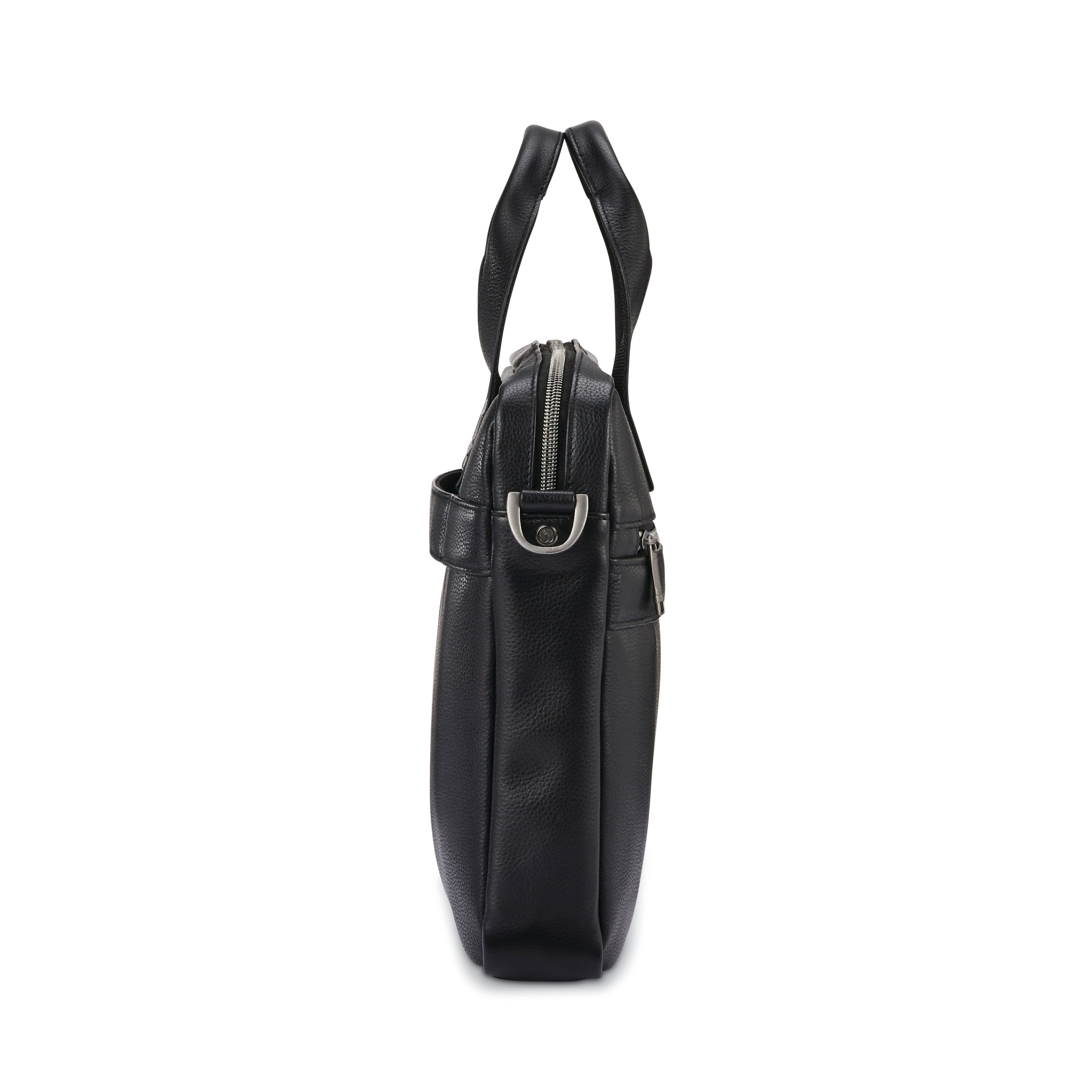 Samsonite Classic Leather Slim Brief - BLACK