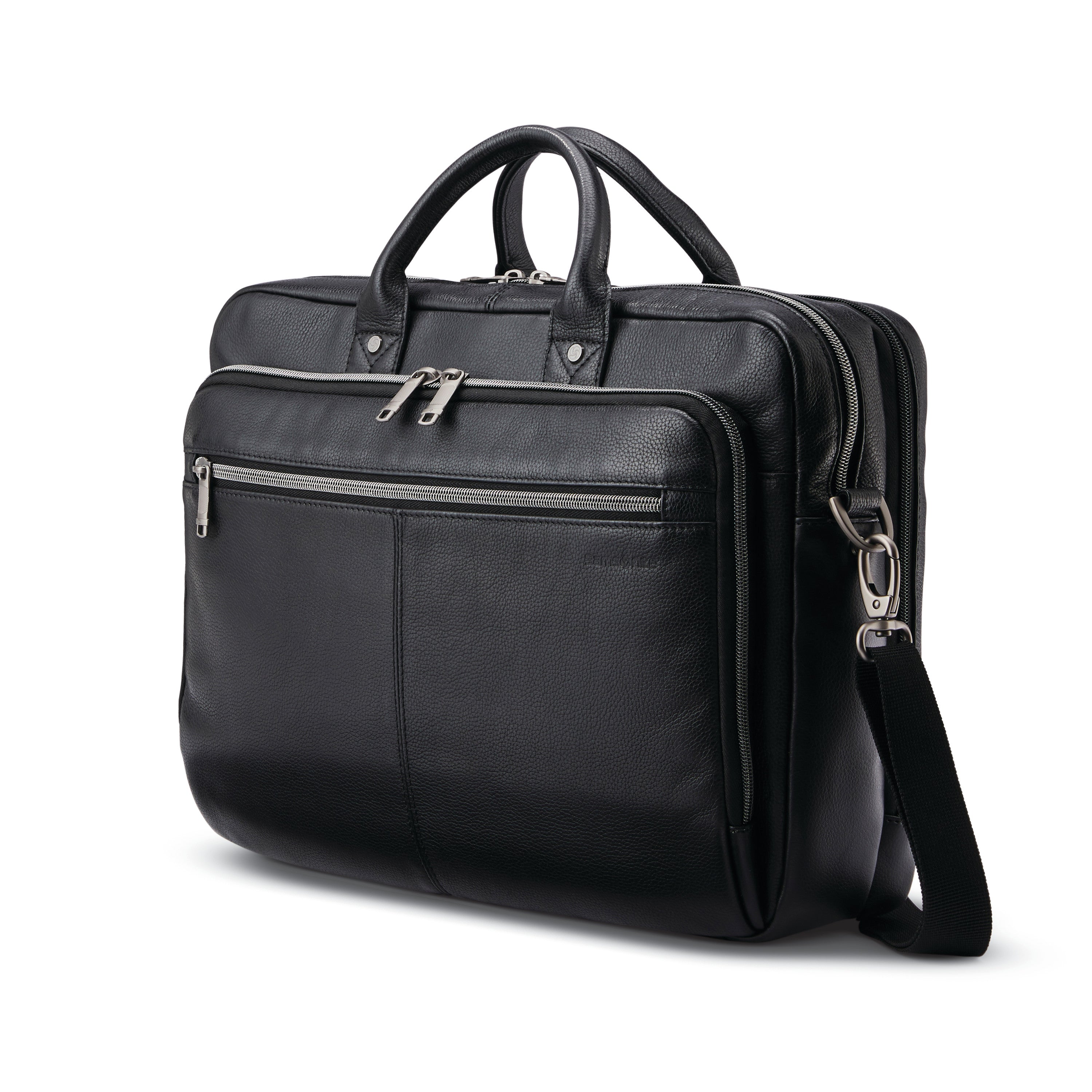 Samsonite Classic Leather Toploader - Black