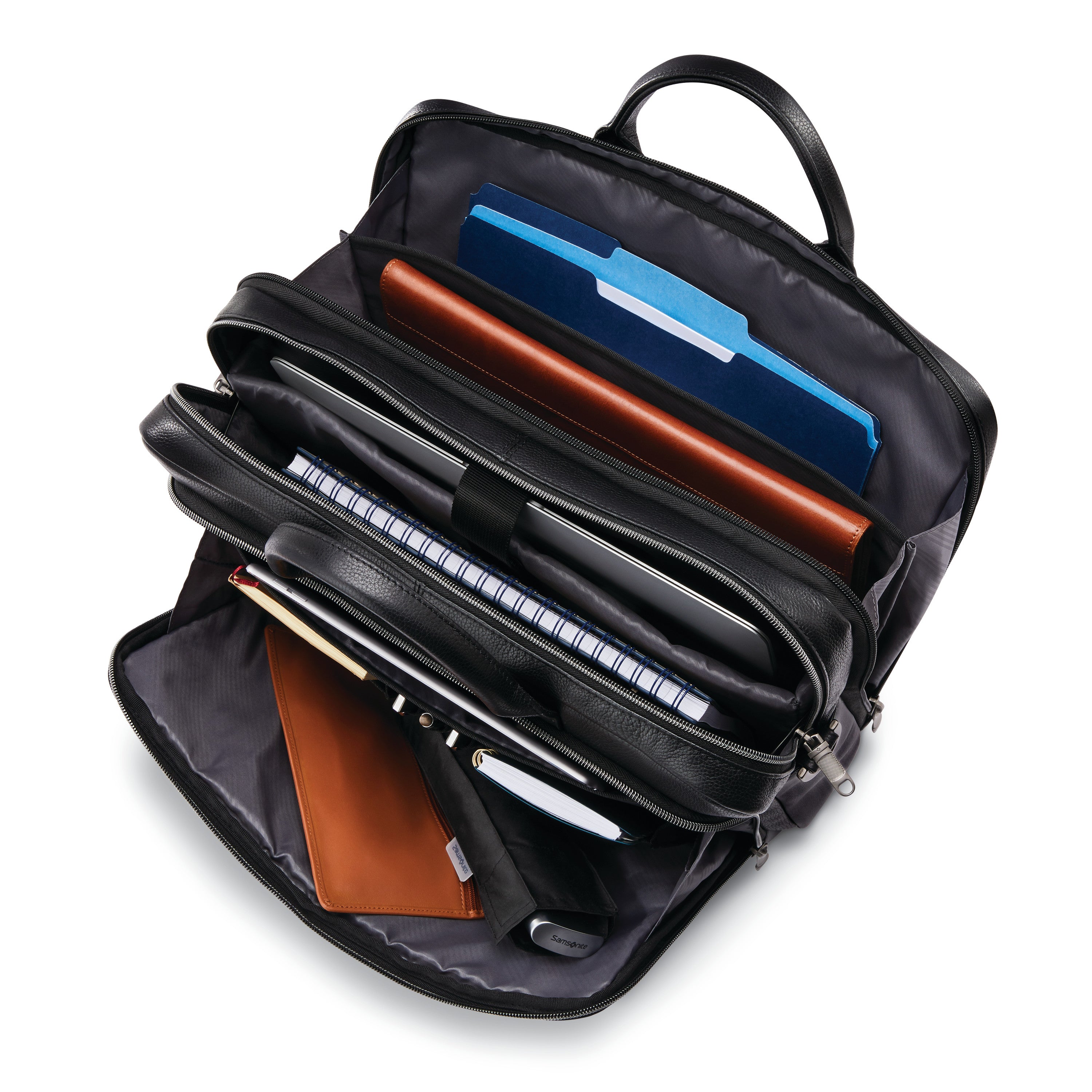 Samsonite Classic Leather Toploader - Black