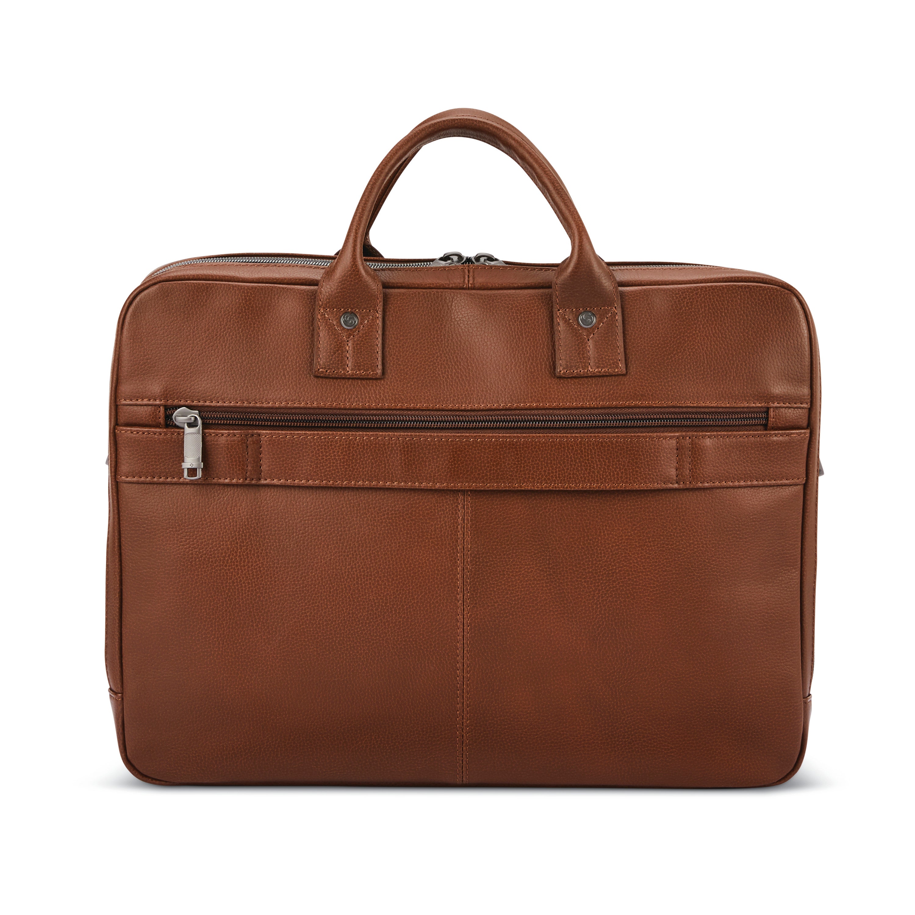Samsonite Classic Leather Toploader - Cognac