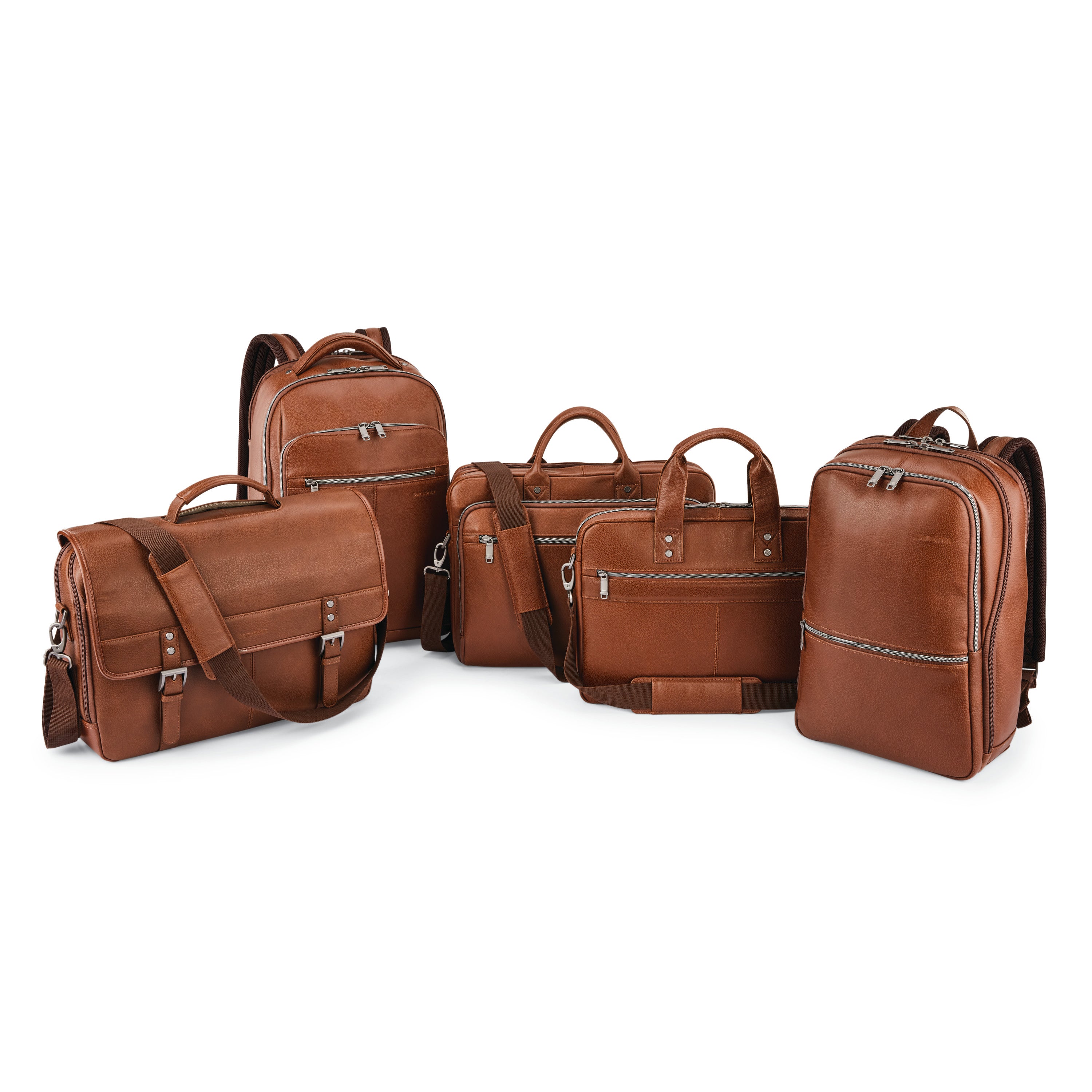 Samsonite Classic Leather Flapover - Cognac
