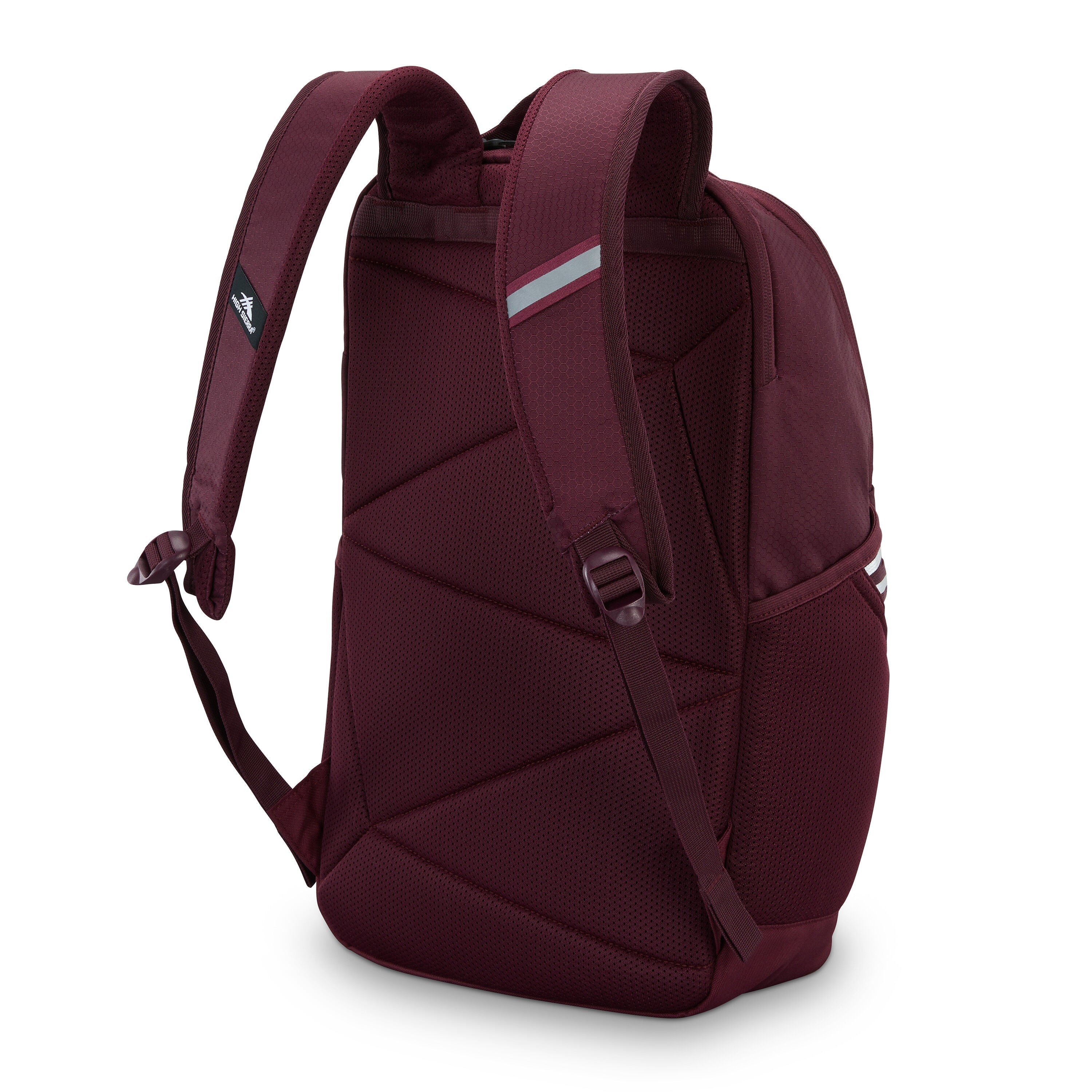 High Sierra Swoop SG Backpack in Maroon — back view