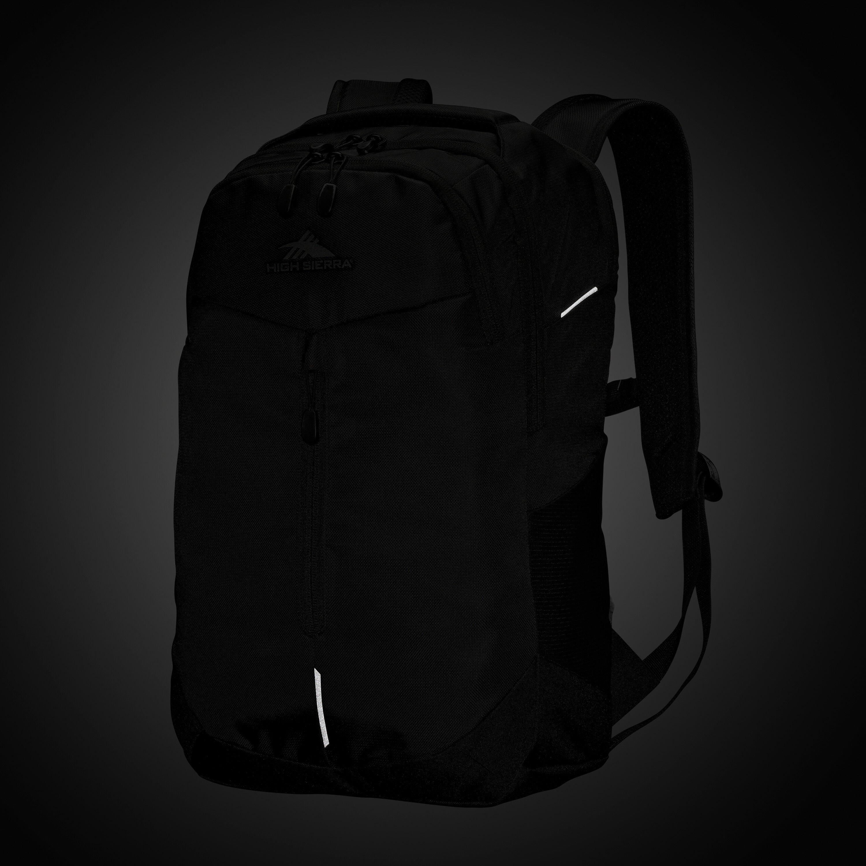 High Sierra Swerve Pro Backpack in Black — angle view 2