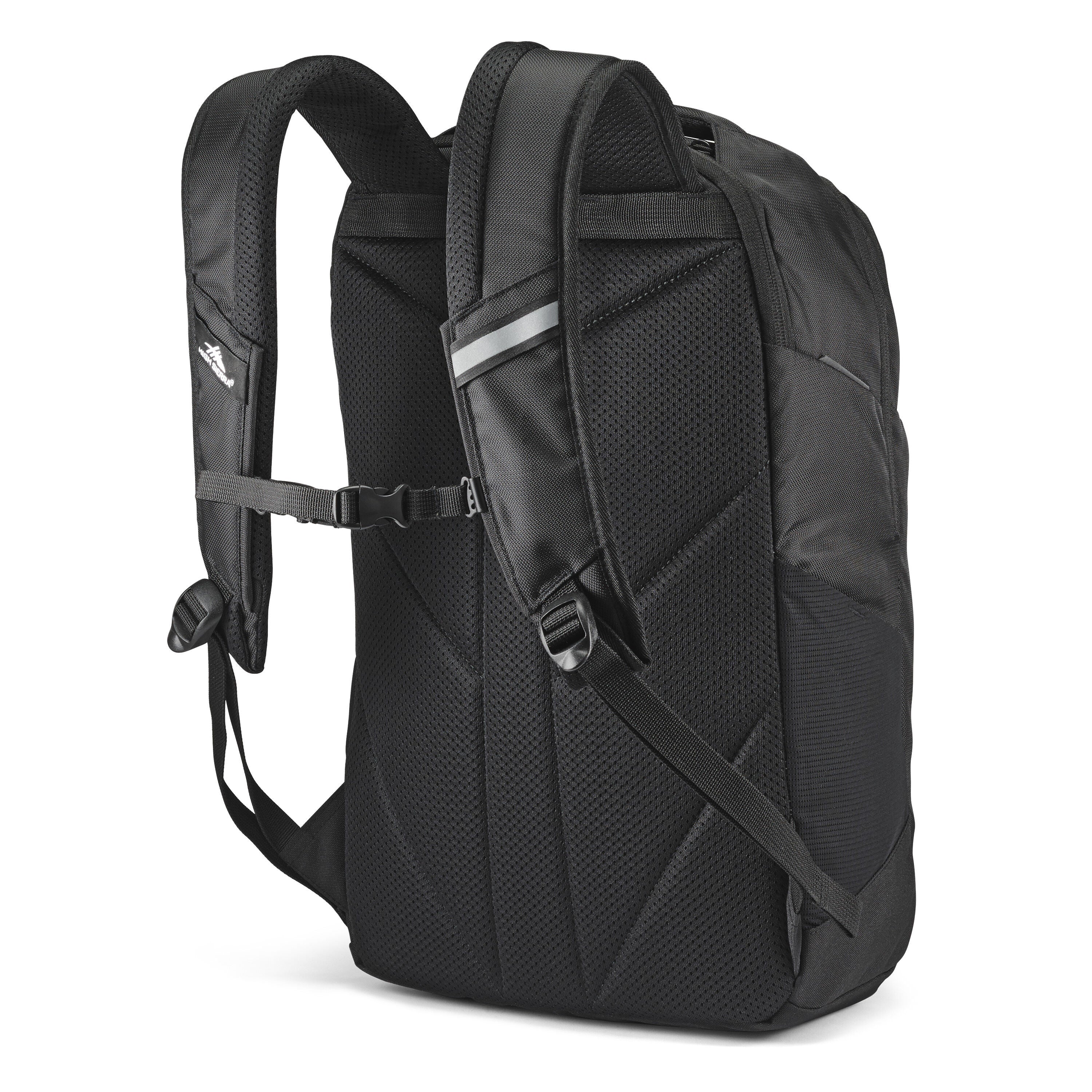 High Sierra Swerve Pro Backpack in Black — back view