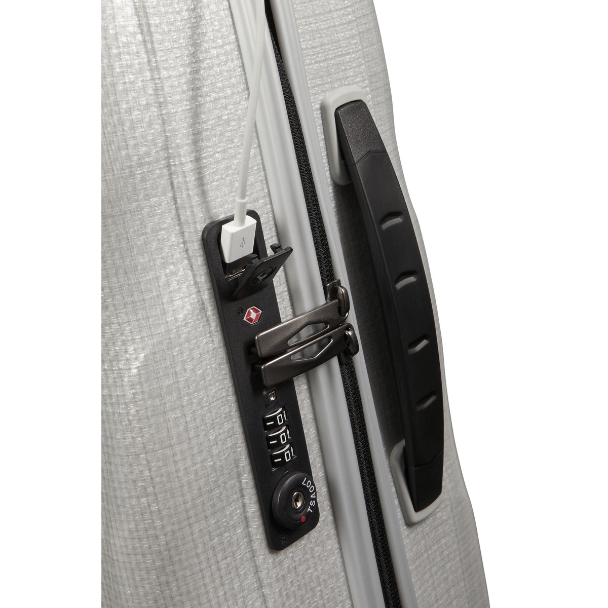 Samsonite C-Lite Carry-On Spinner in Off White — detail view 4