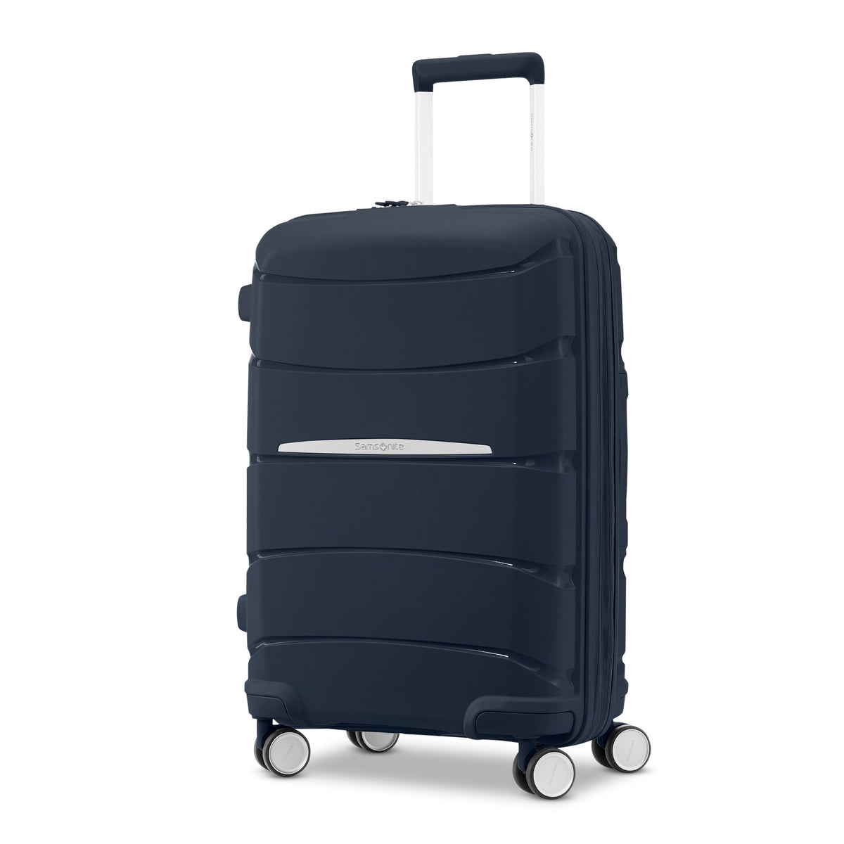 Samsonite Outline Pro Carry-On Spinner in Midnight Blue — front view