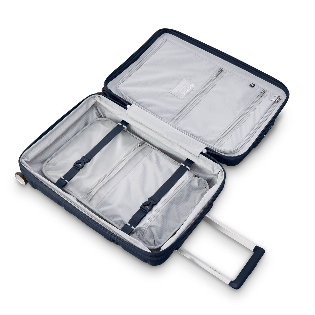 Samsonite Outline Pro Carry-On Spinner in Midnight Blue — interior view 2