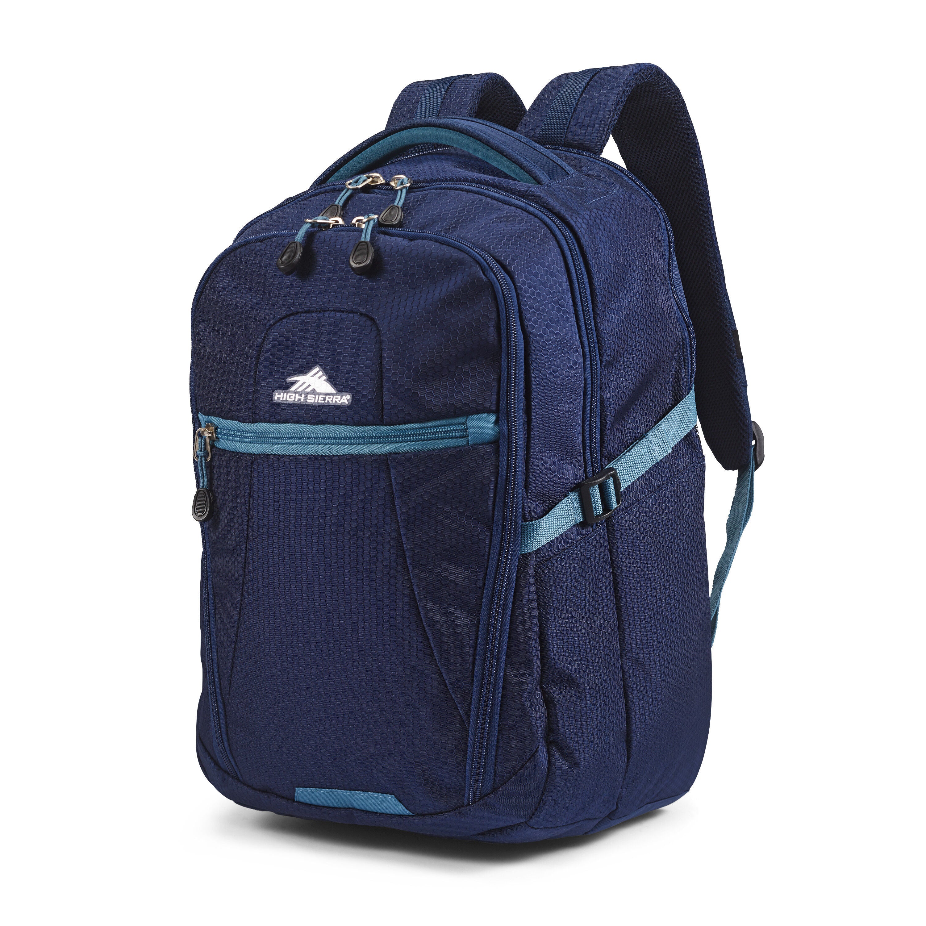 High Sierra Fairlead Computer Backpack in True Navy Graphite Blue — angle view 1
