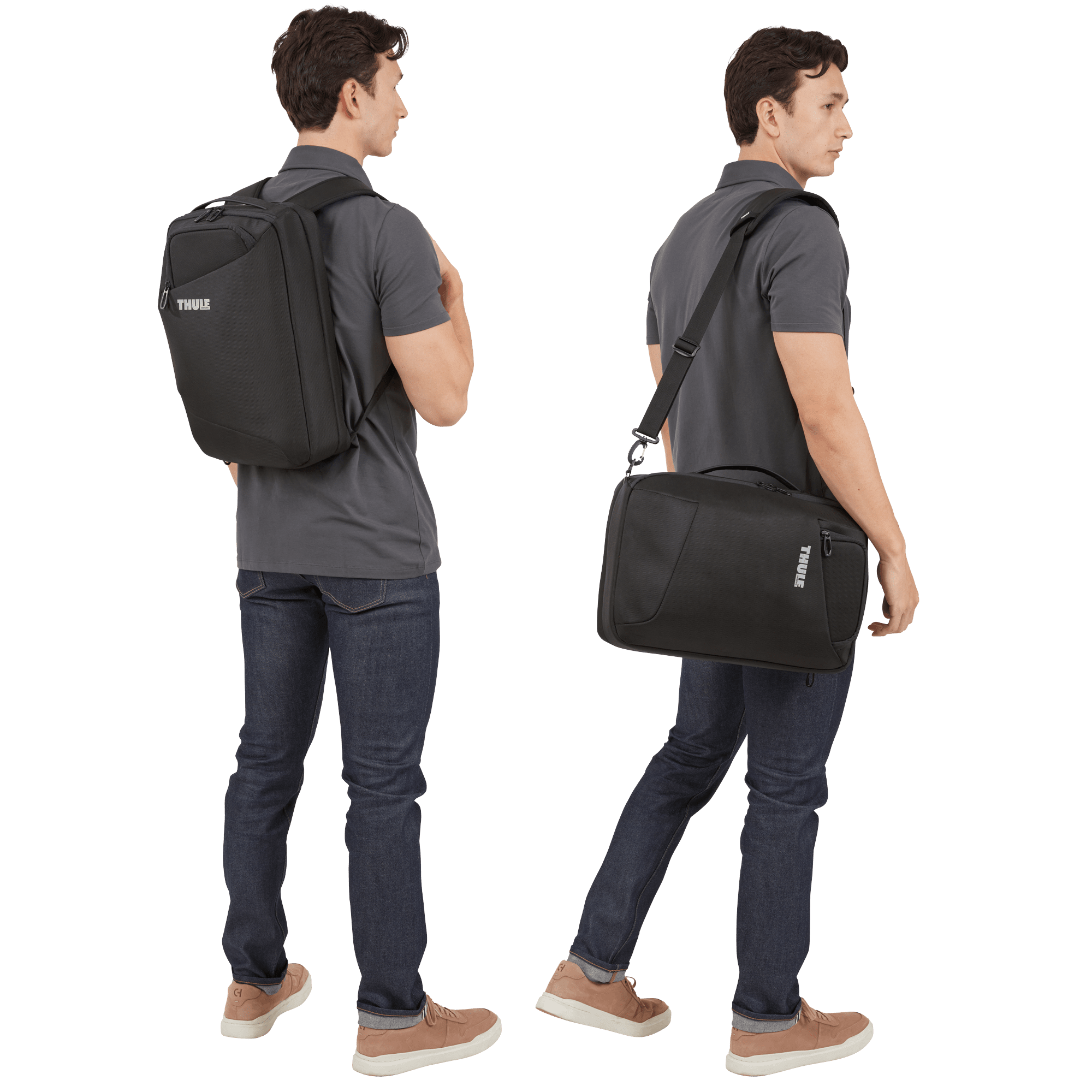Thule Accent Convertible Backpack 17L in Black — lifestyle # color_Black