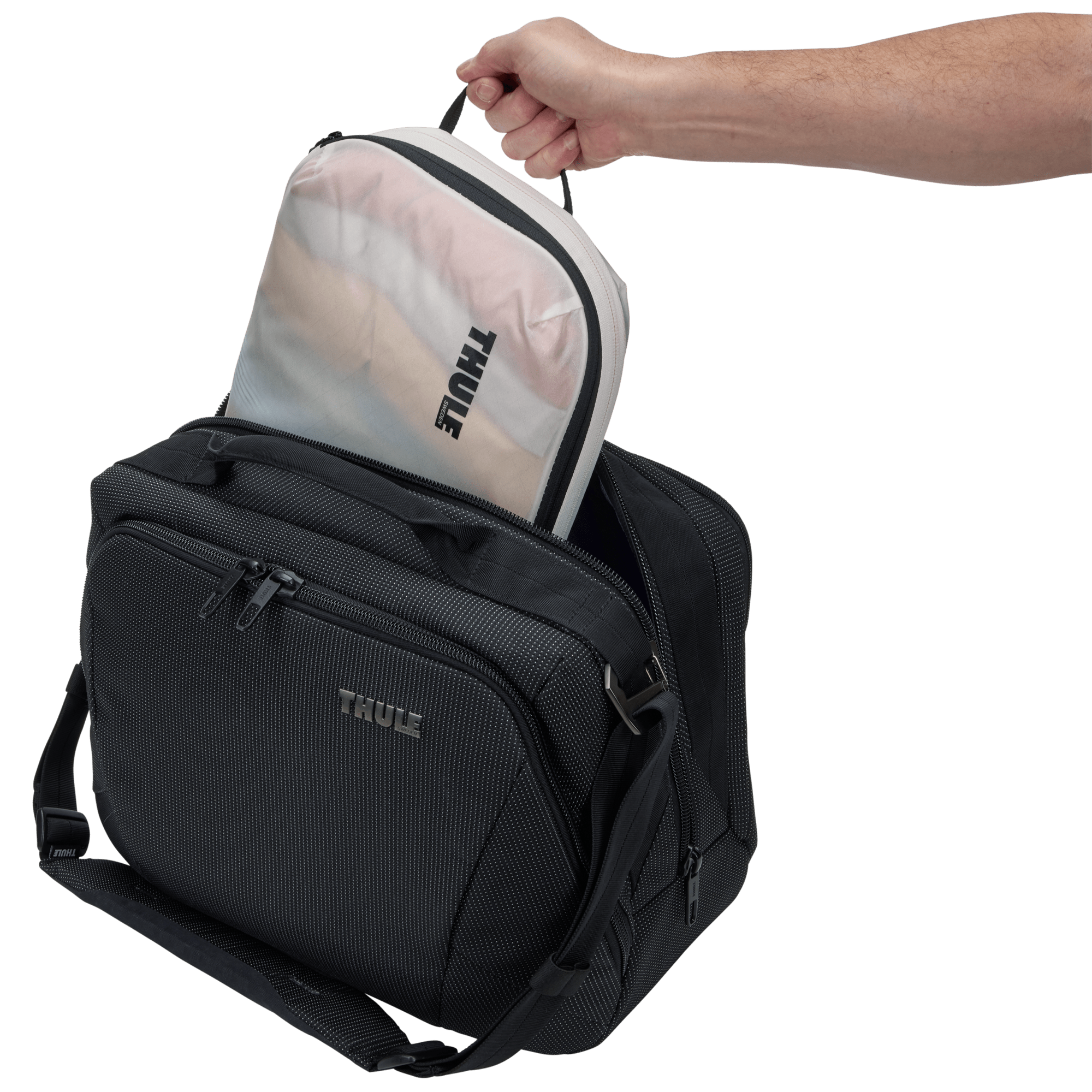 Thule Compression Packing Cube Medium in White — lifestyle # color_White