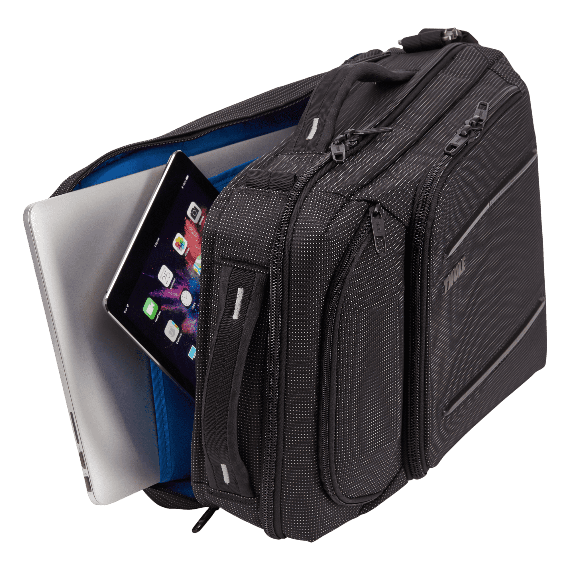 Thule Crossover 2 Convertible Laptop Bag 15.6" in Black — interior view # color_Black