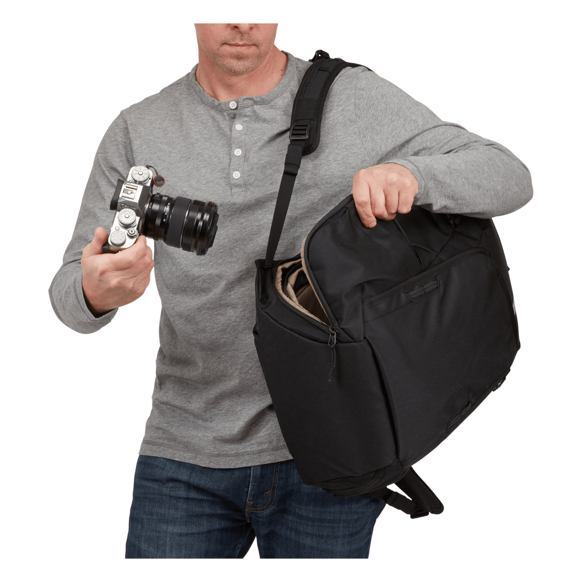 Thule Covert DSLR Backpack 24L in Black — lifestyle # color_Black