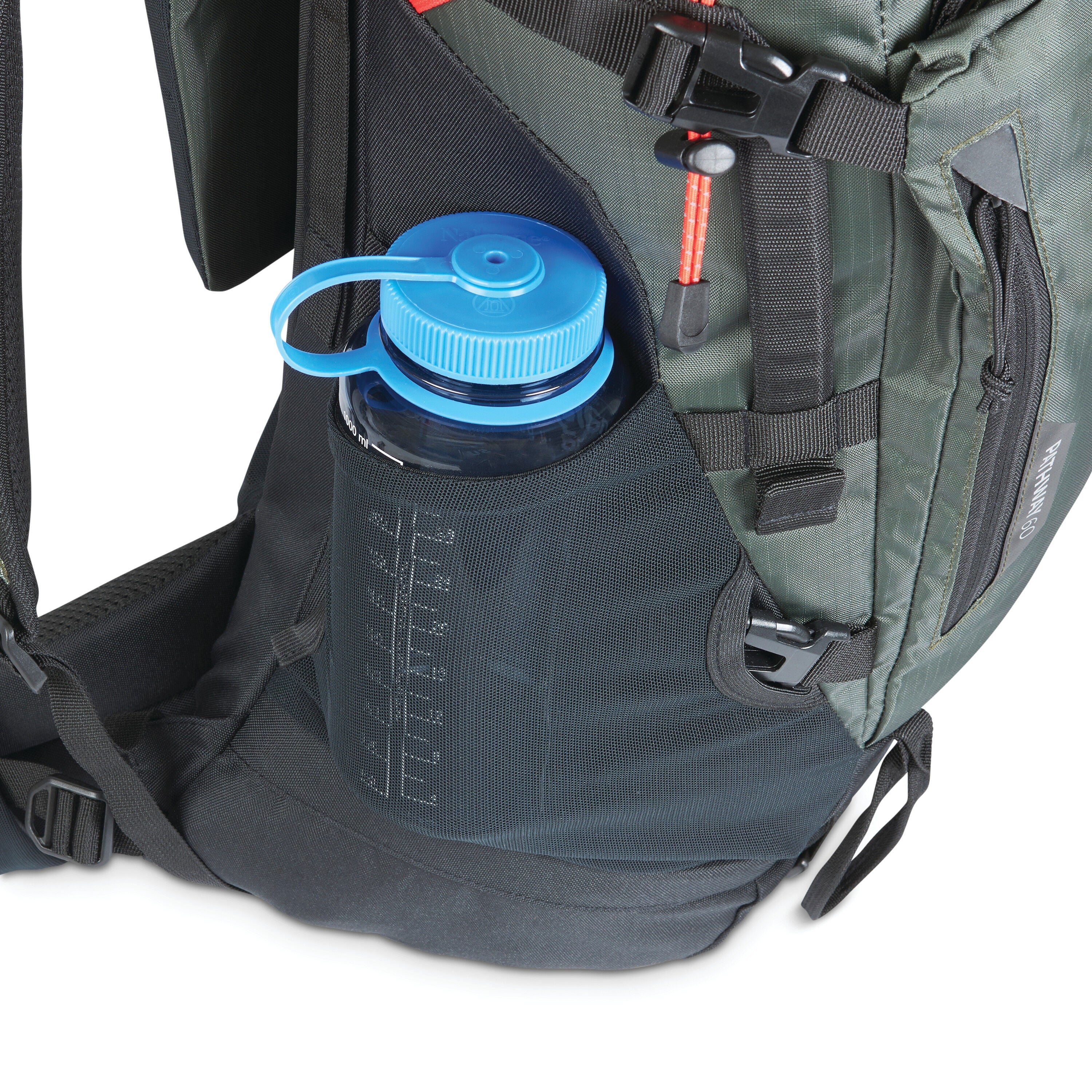 High Sierra Pathway 2.0 60L Backpack in Forest Green Black — angle view 5