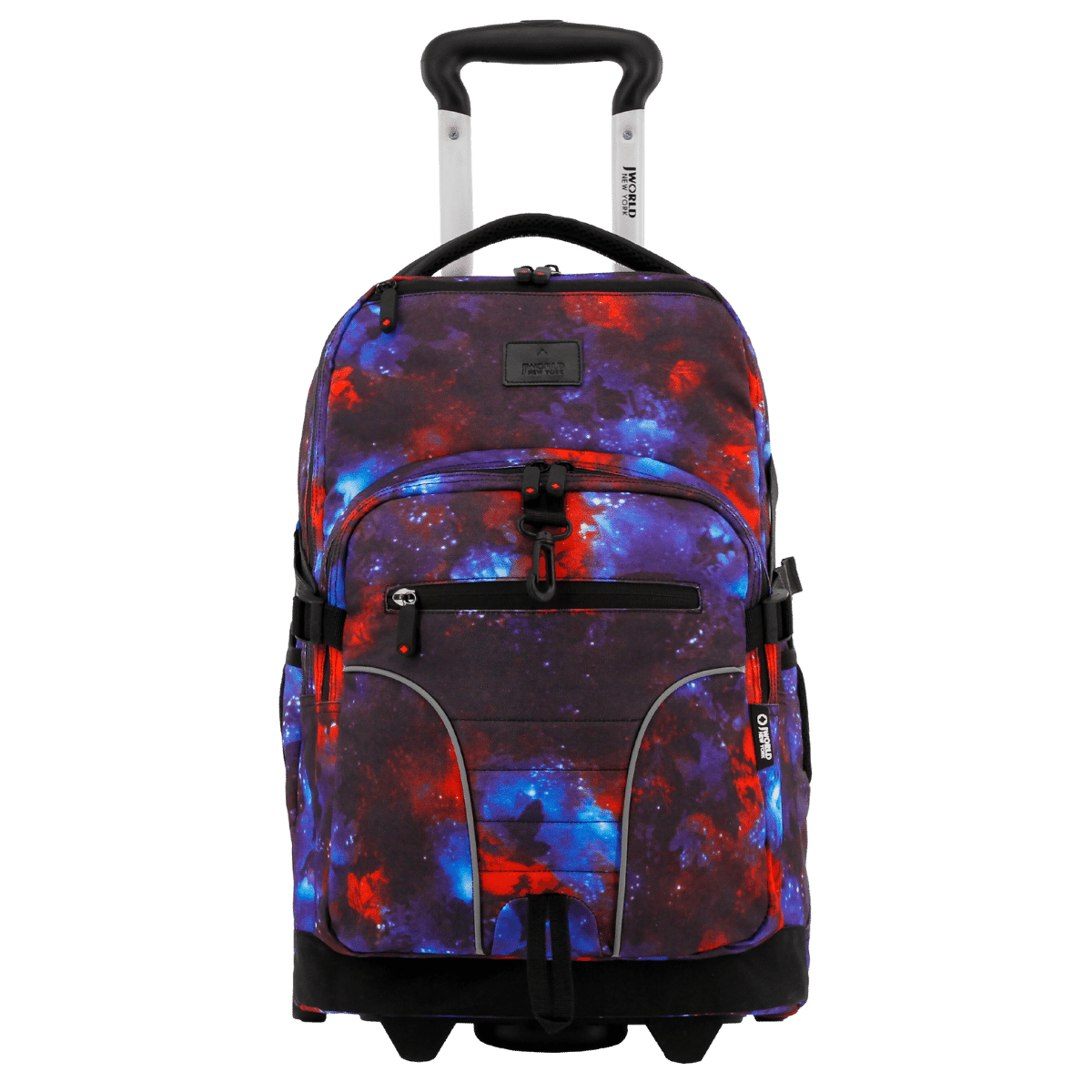 J World Lunar Multi-Purpose Laptop Rolling Backpack (19.5 Inch) in Galaxy — front view # color_Galaxy