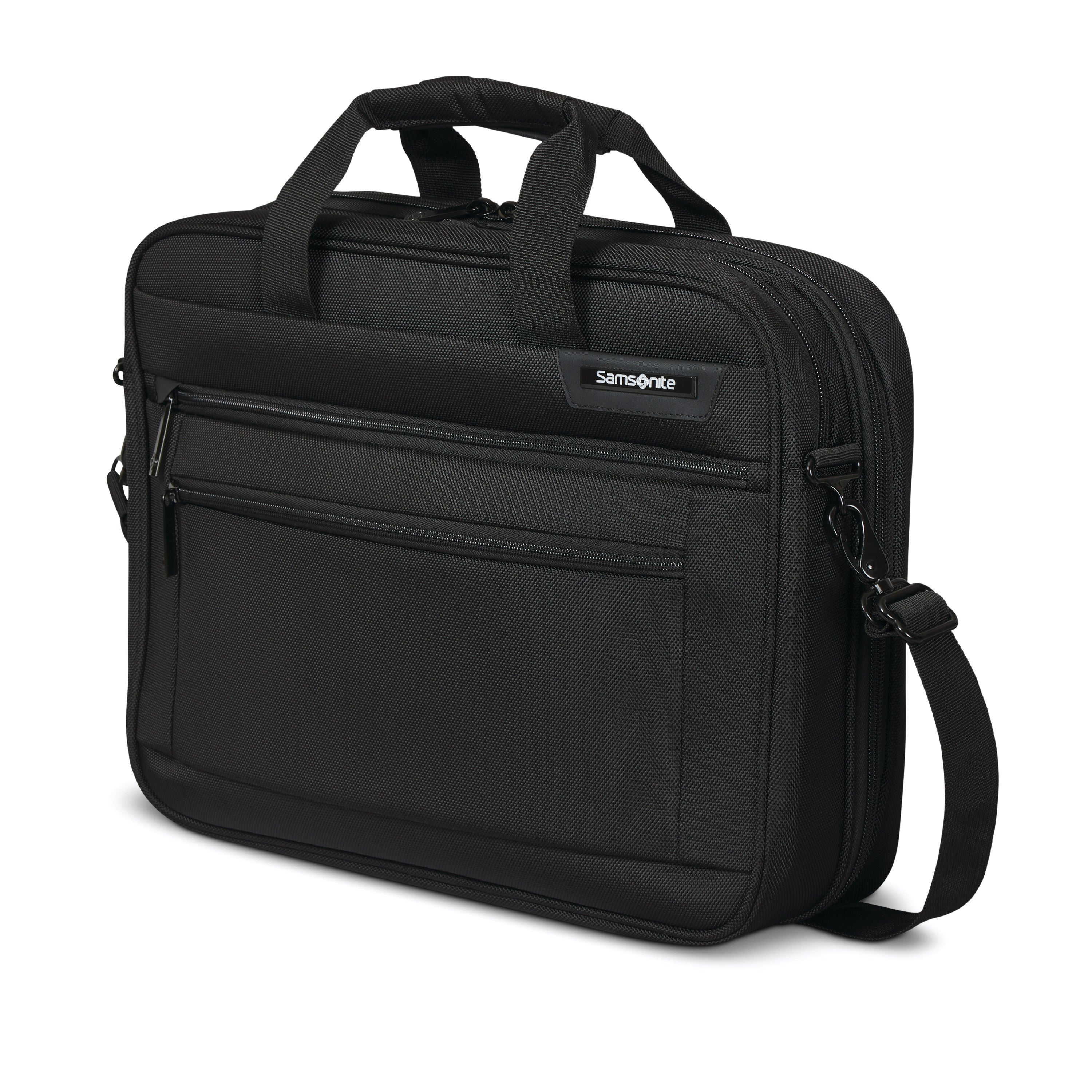 Samsonite Classic Business 2.0 15.6" TSA 2 Compartment Brief – black, front view