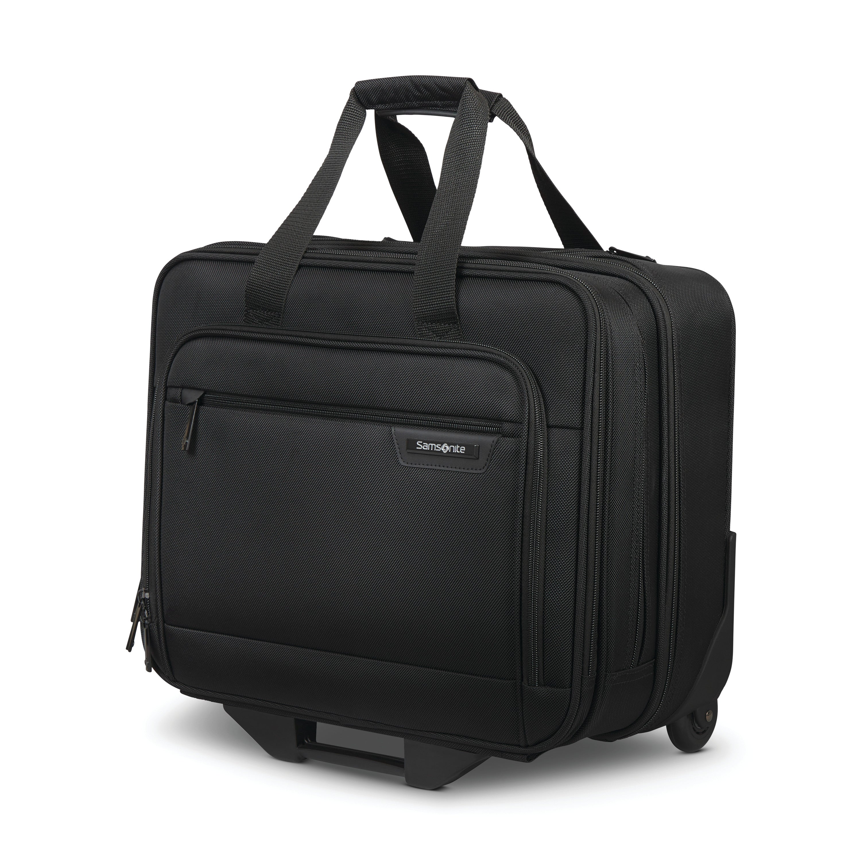 Samsonite Classic Business 2.0 Wheeled Business Case – black, three-quarter view