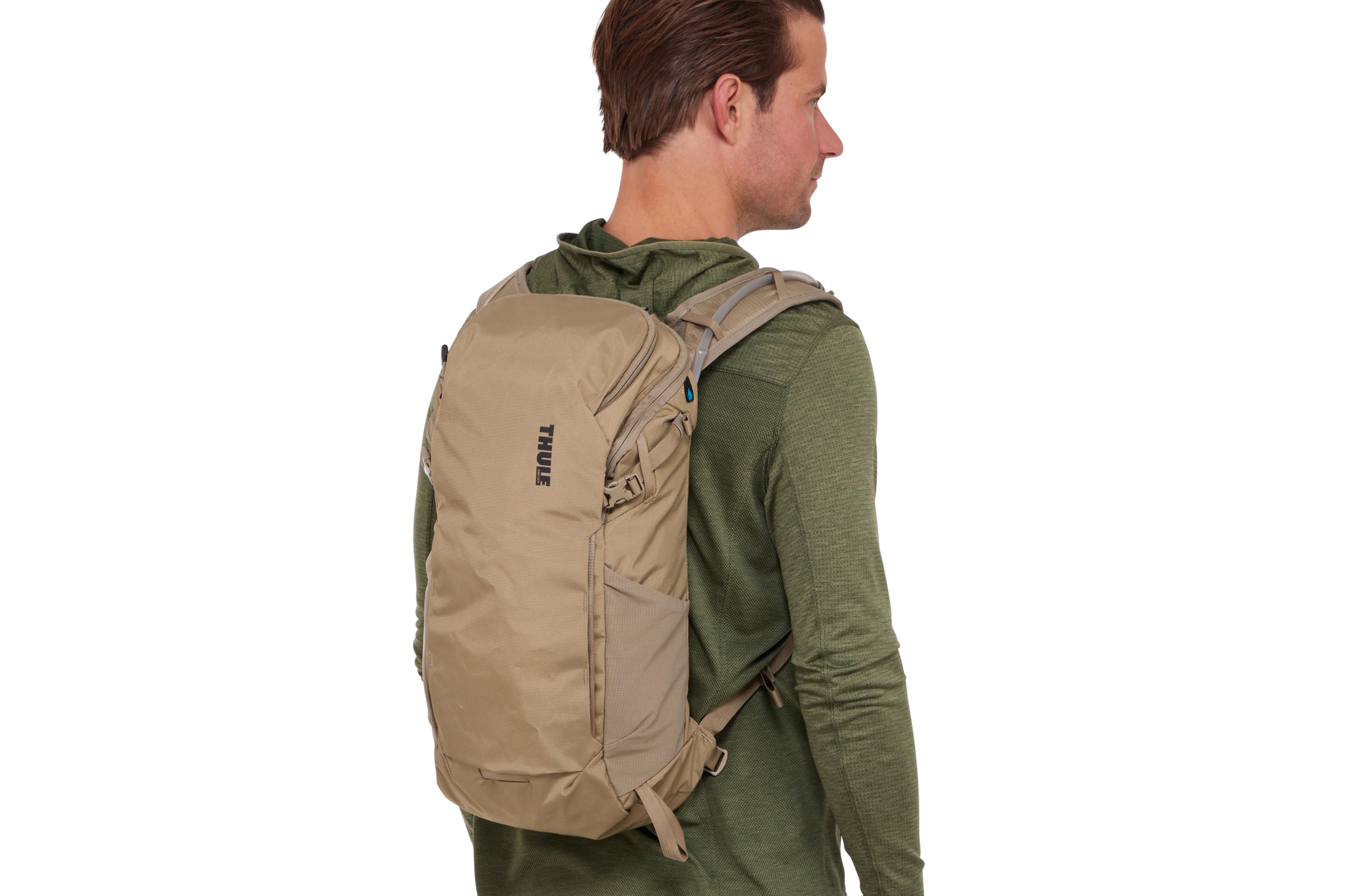 Thule AllTrail Hydration Pack 16L in Faded Khaki — lifestyle 2 # color_Faded Khaki
