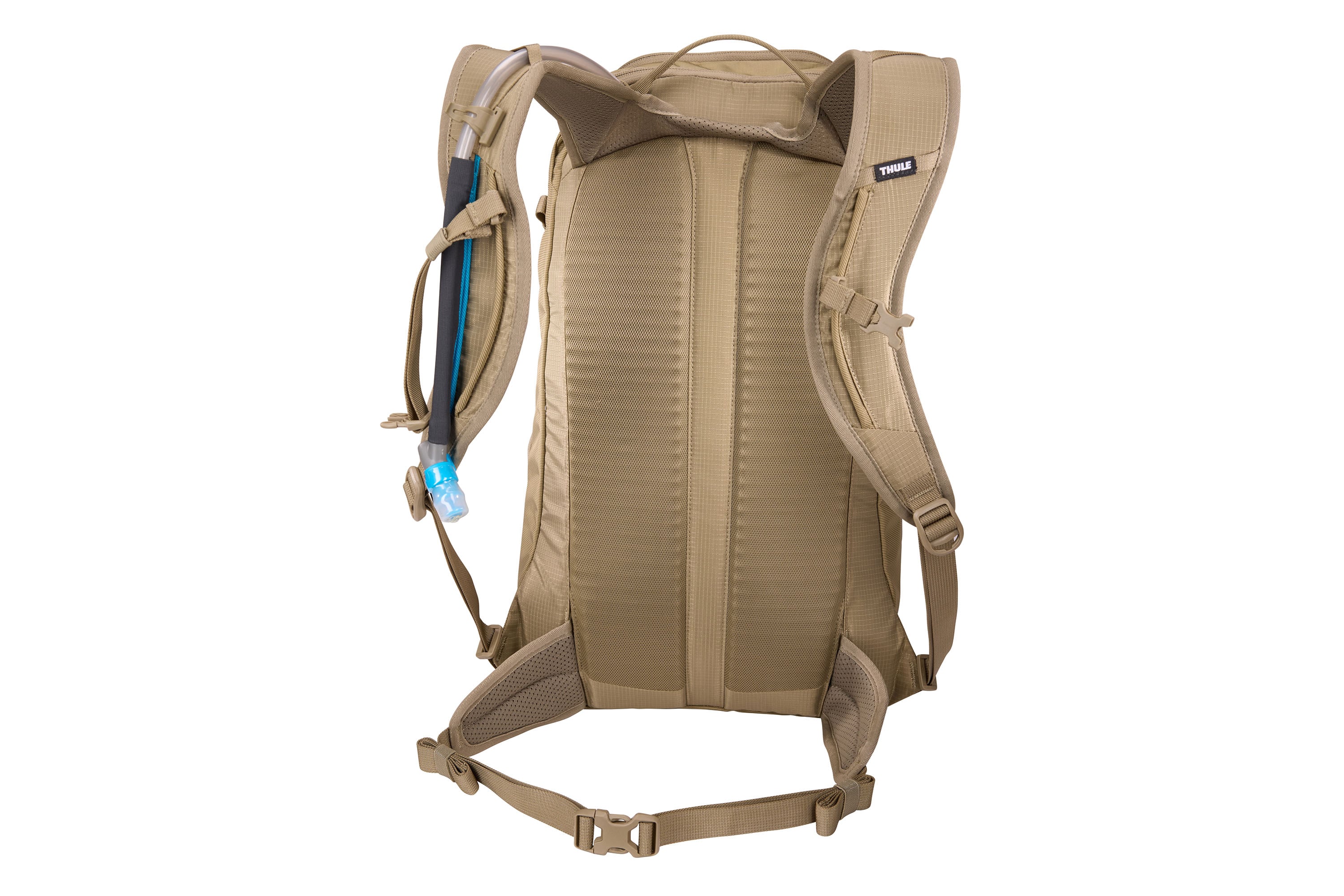 Thule AllTrail Hydration Pack 22L in Faded Khaki — back view # color_Faded Khaki