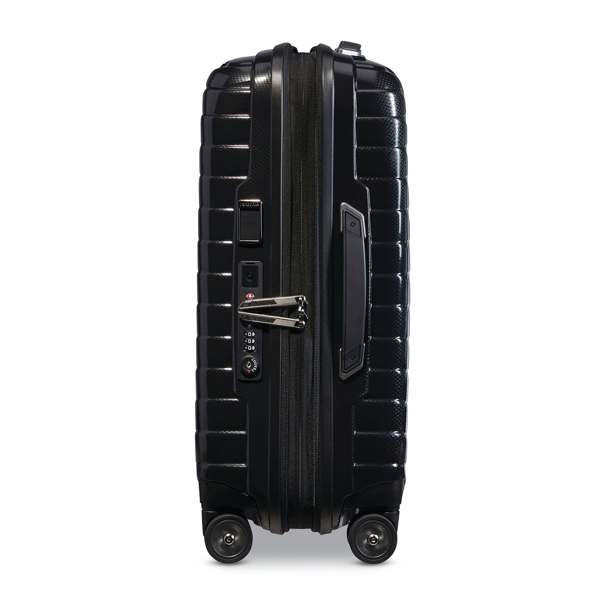 Samsonite Proxis Global Carry-On Spinner in Black — detail view