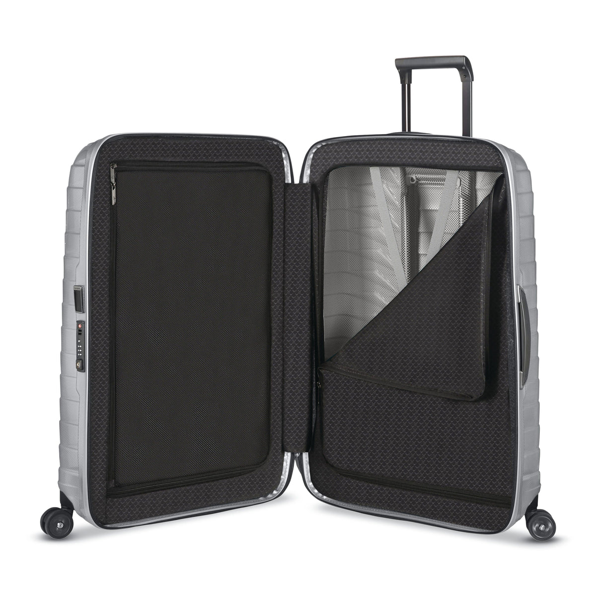 Samsonite Proxis Medium Spinner in Silver — interior view # color_Silver