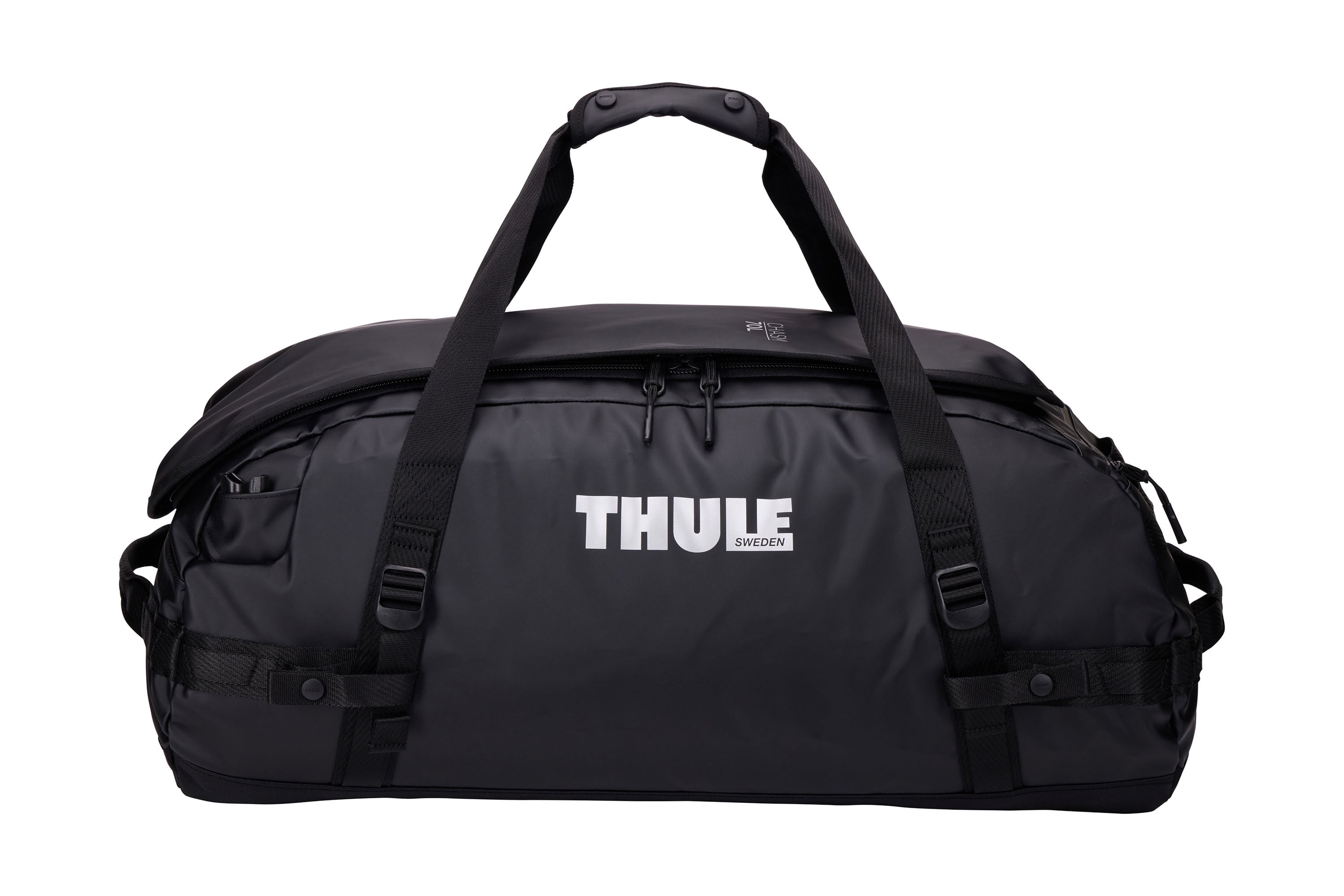Thule Chasm 70L Duffel in Black — front view # color_Black