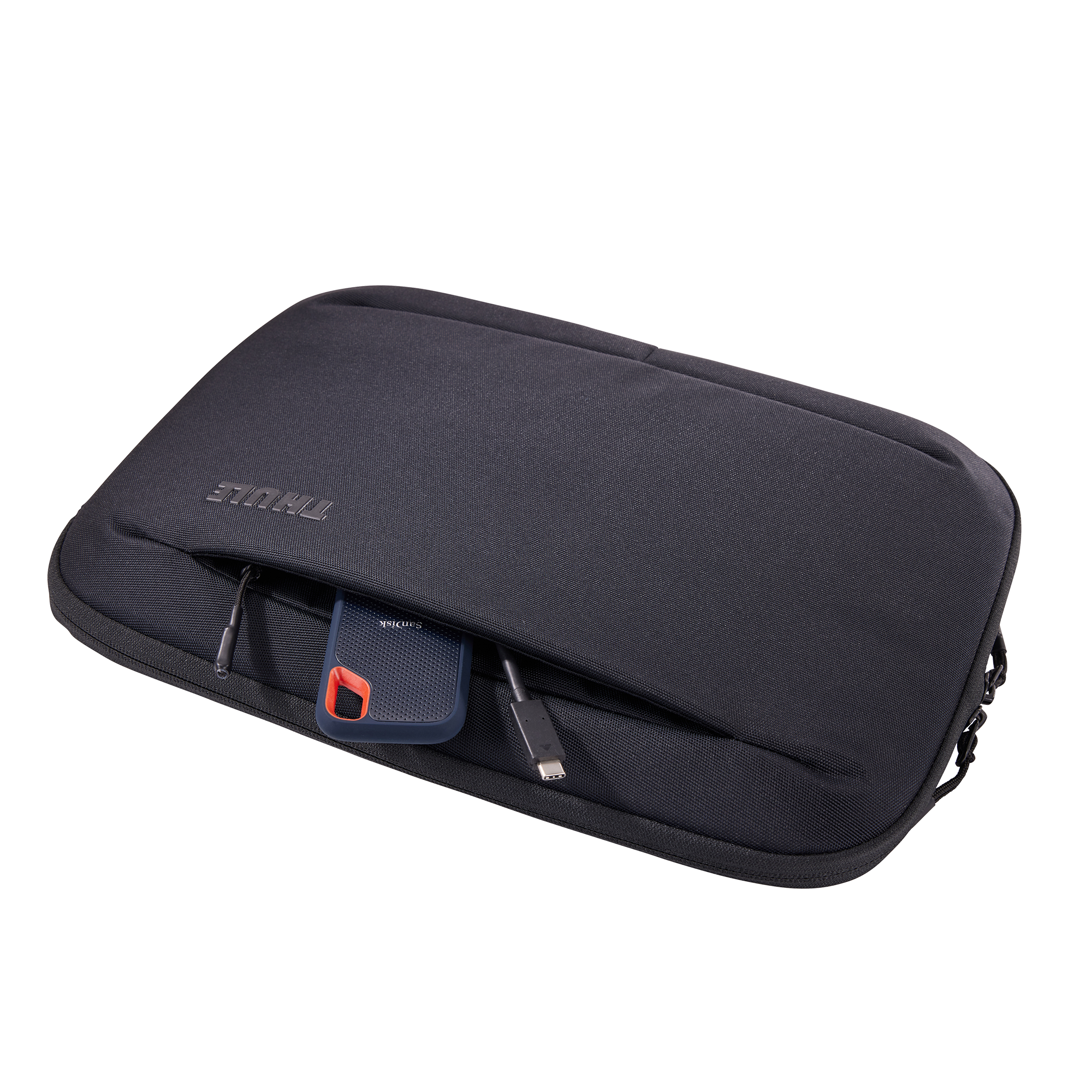 Thule Subterra MacBook Sleeve 14" in Black — interior view 2 # color_Black