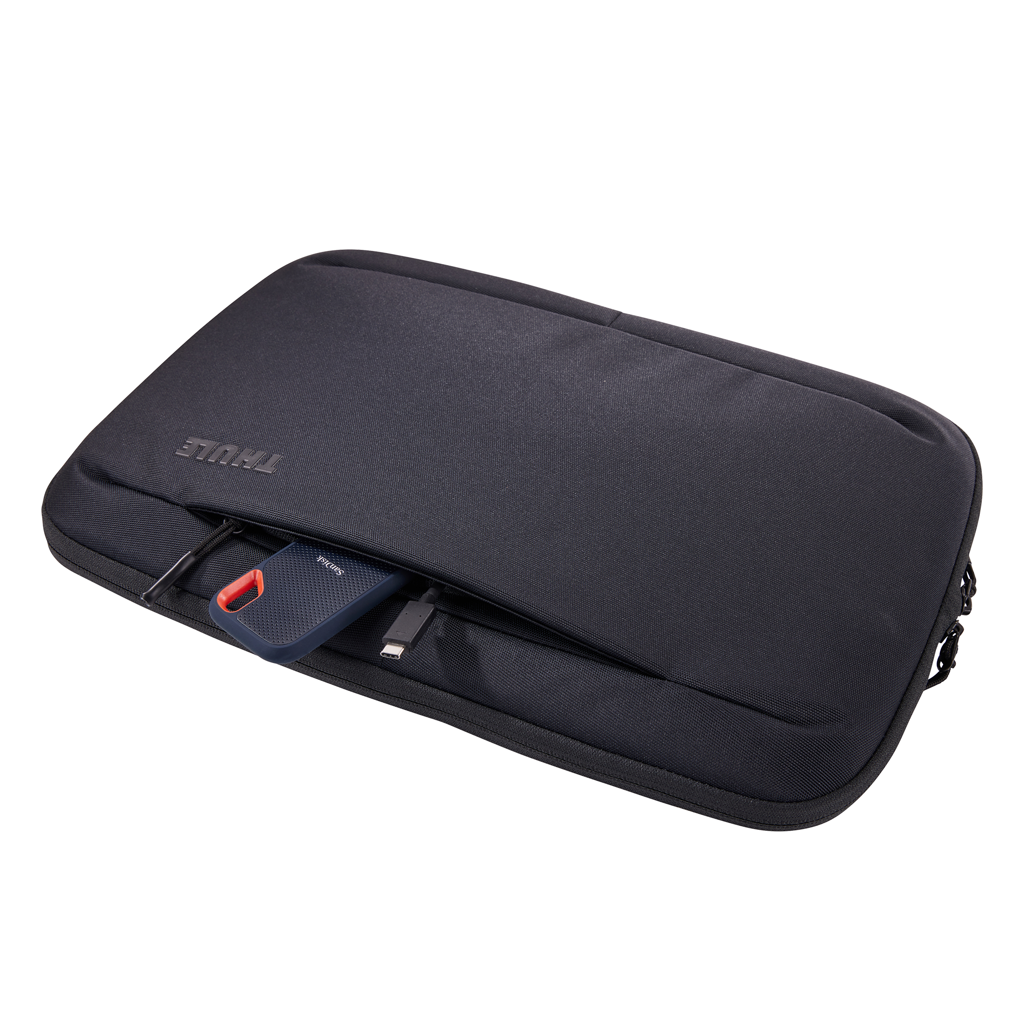 Thule Subterra MacBook Sleeve 16" in Black — interior view 2 # color_Black