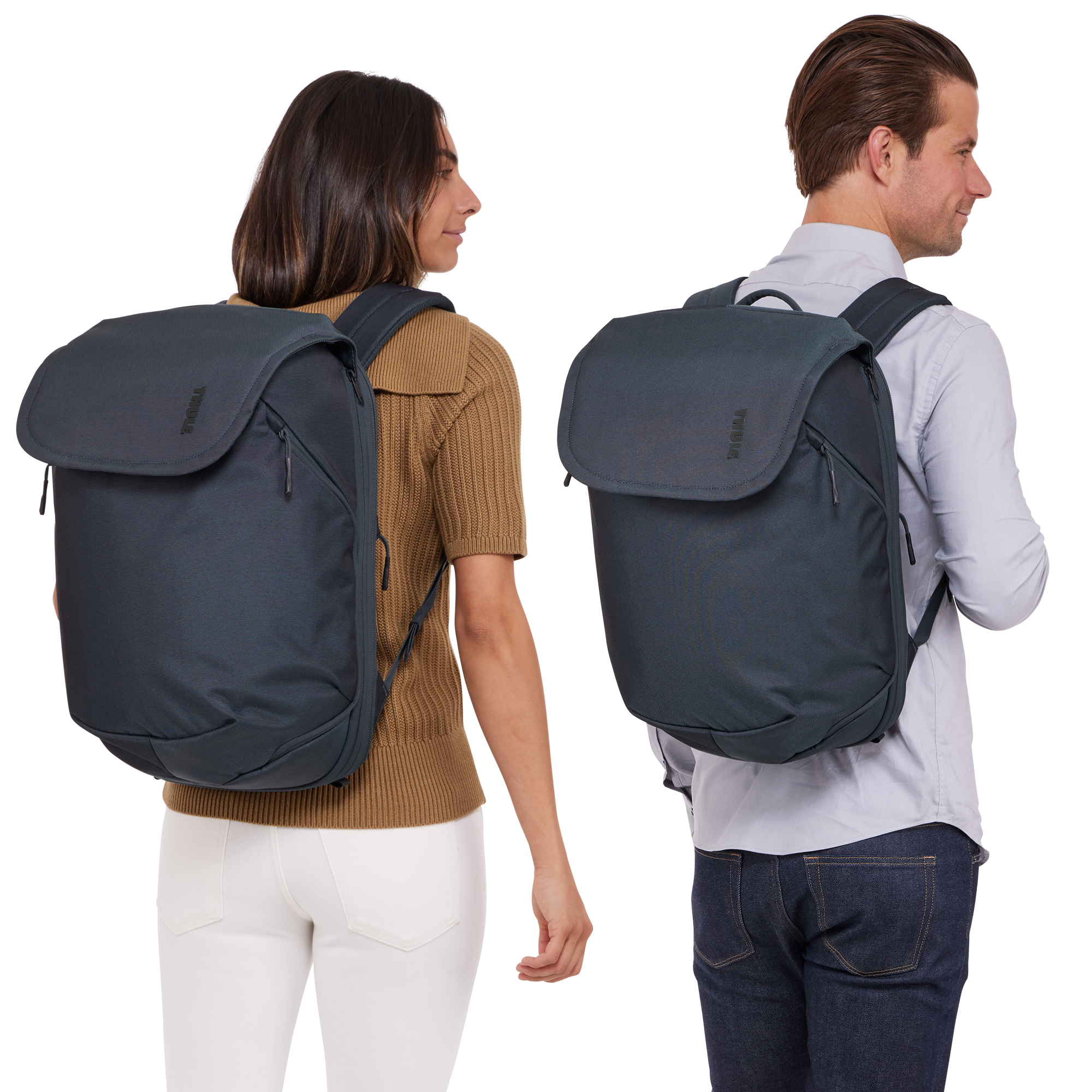 Thule Subterra Travel Backpack 26L in Dark Slate — lifestyle # color_Dark Slate