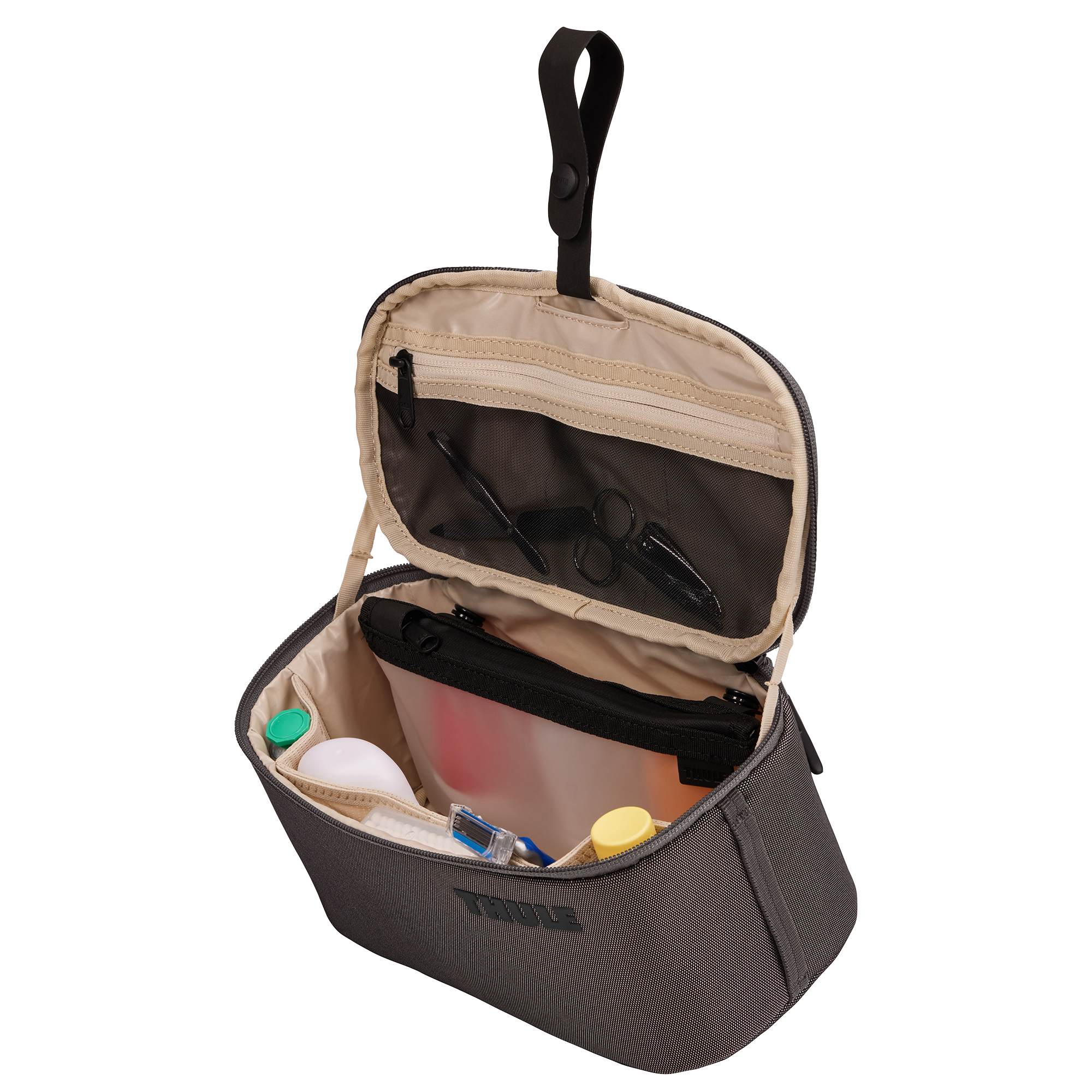 Thule Subterra Toiletry Bag in Vetiver Gray — interior view 2 # color_Vetiver Gray