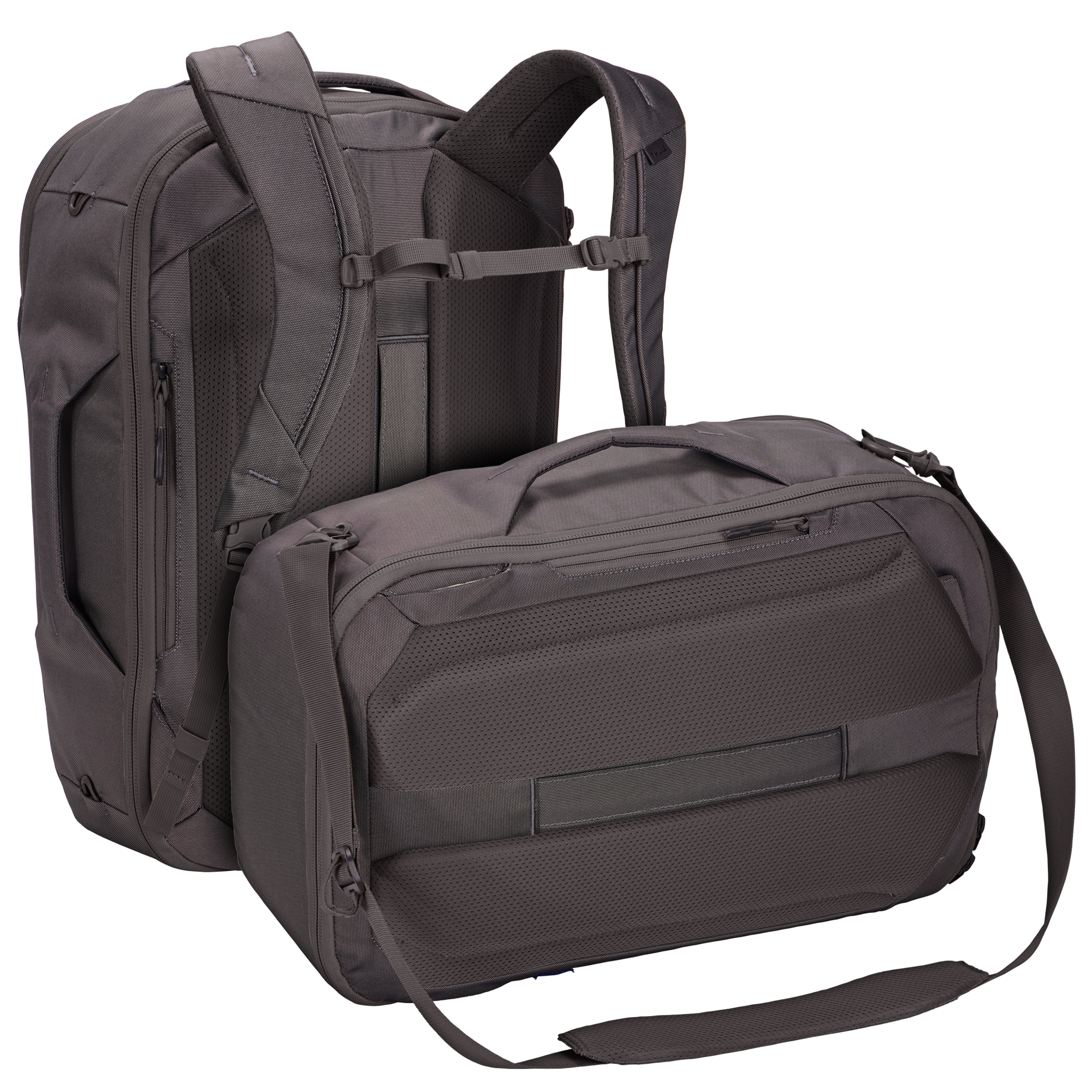 Thule Subterra Convertible Carry-on in Vetiver Gray — angle view 2 # color_Vetiver Gray