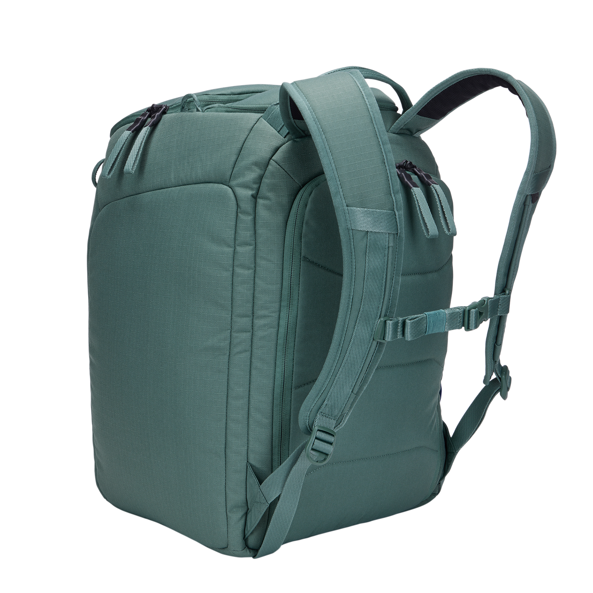 Thule RoundTrip Boot Backpack 45L in Hazy Green — back view # color_Hazy Green