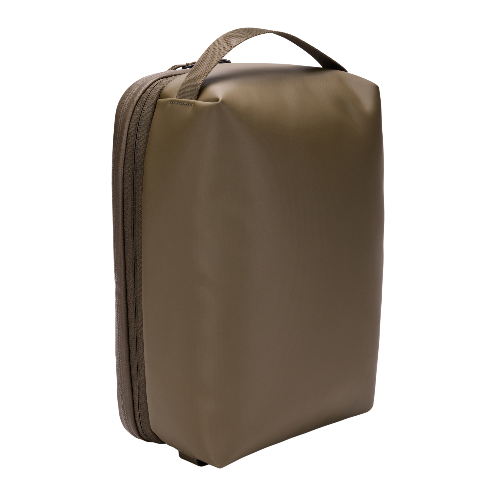 Thule Chasm Large Gear Cube in Deep Khaki — back view # color_Deep Khaki