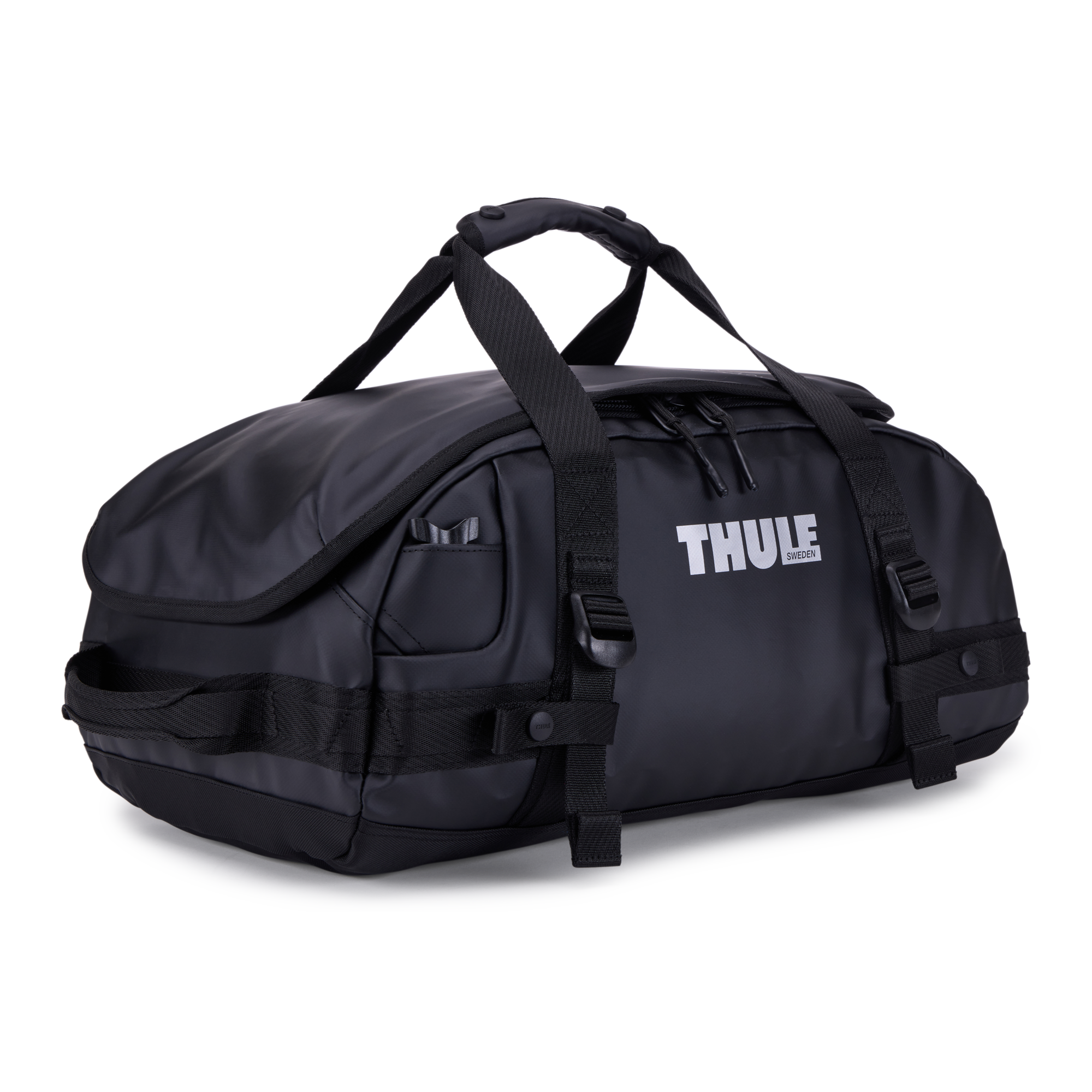 Thule Chasm 30L Duffel in Black — front view # color_Black
