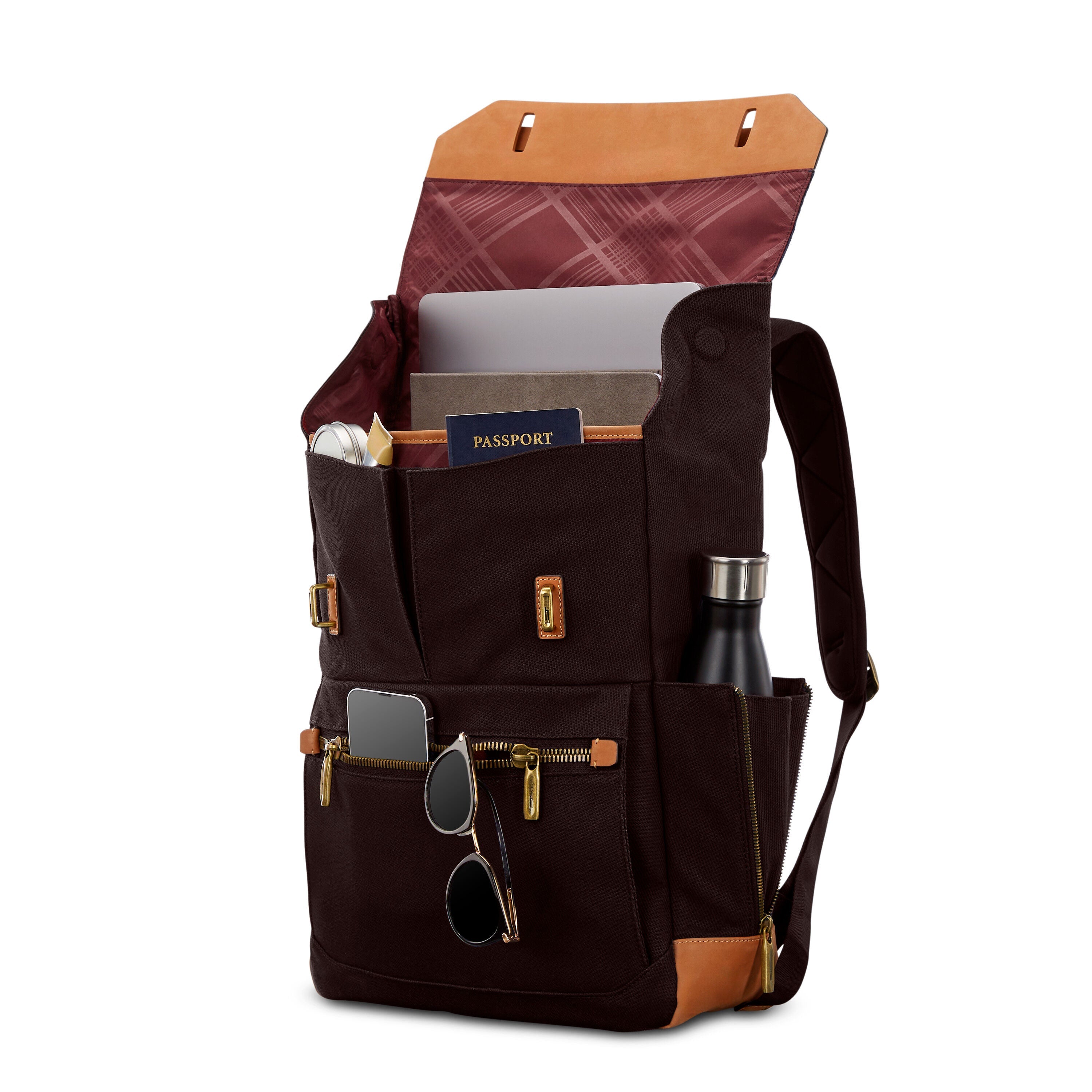 Hartmann Reserve Backpack in Oak — interior view
