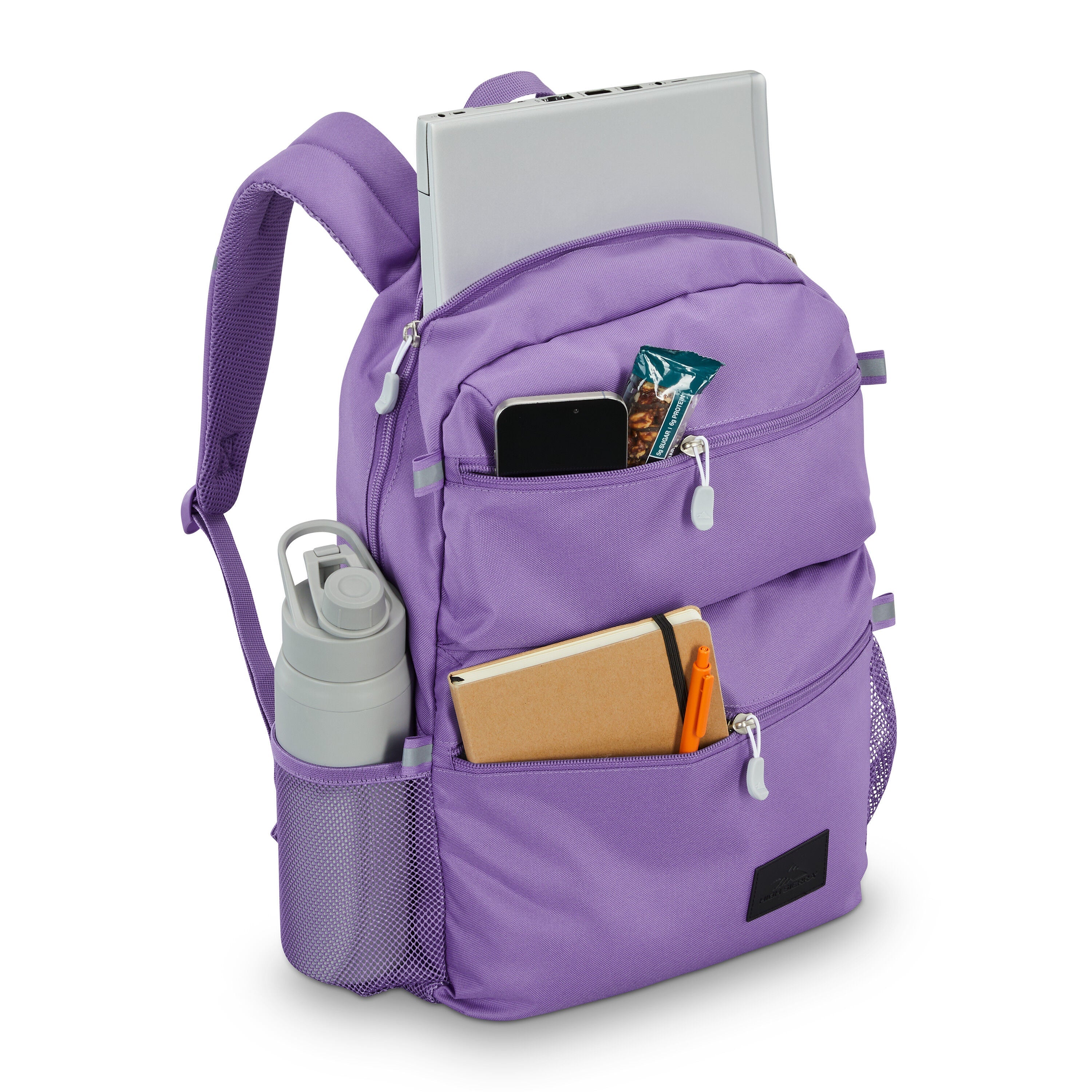 High Sierra Everclass Backpack in Light Purple — interior view