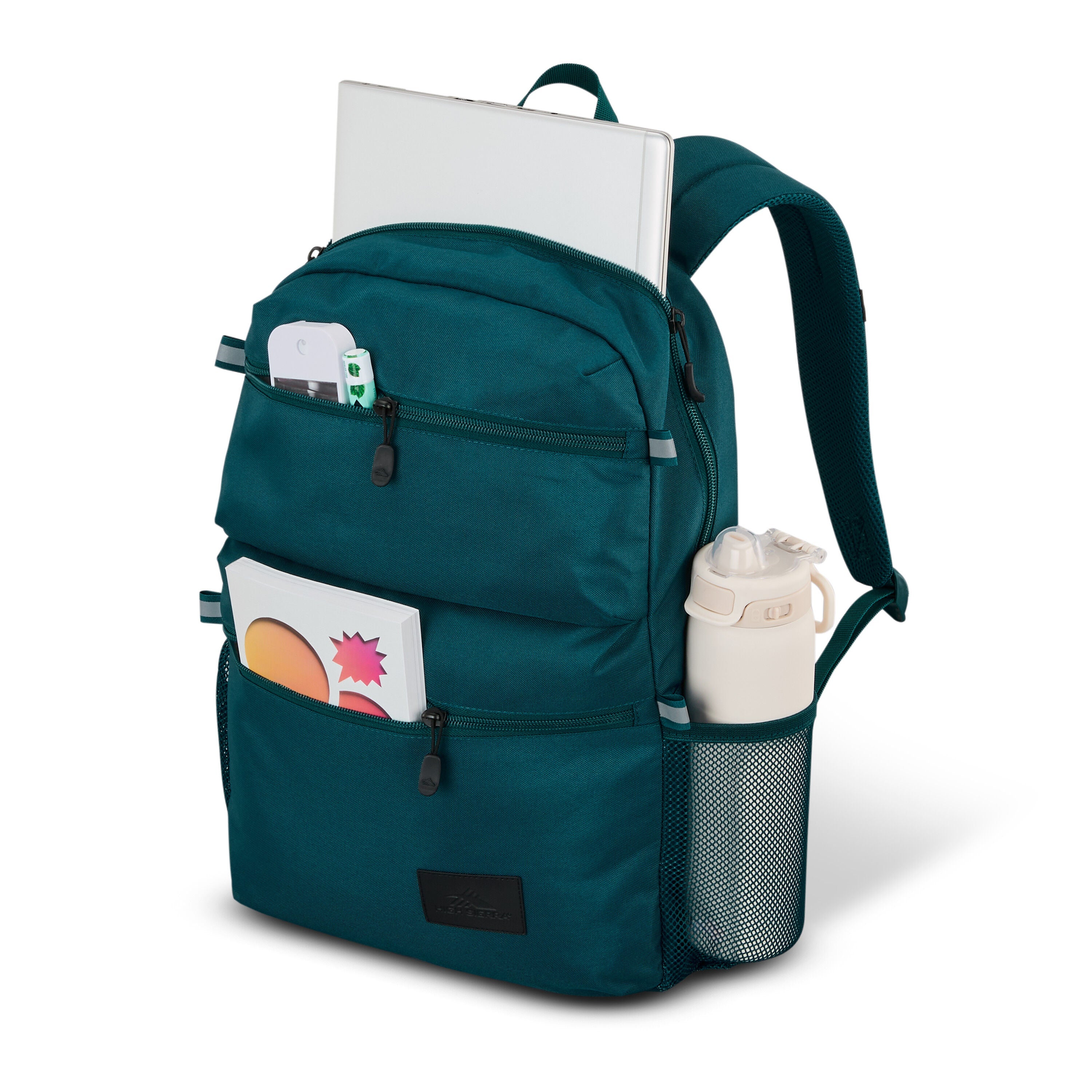 High Sierra Everclass Backpack in Teal — interior view