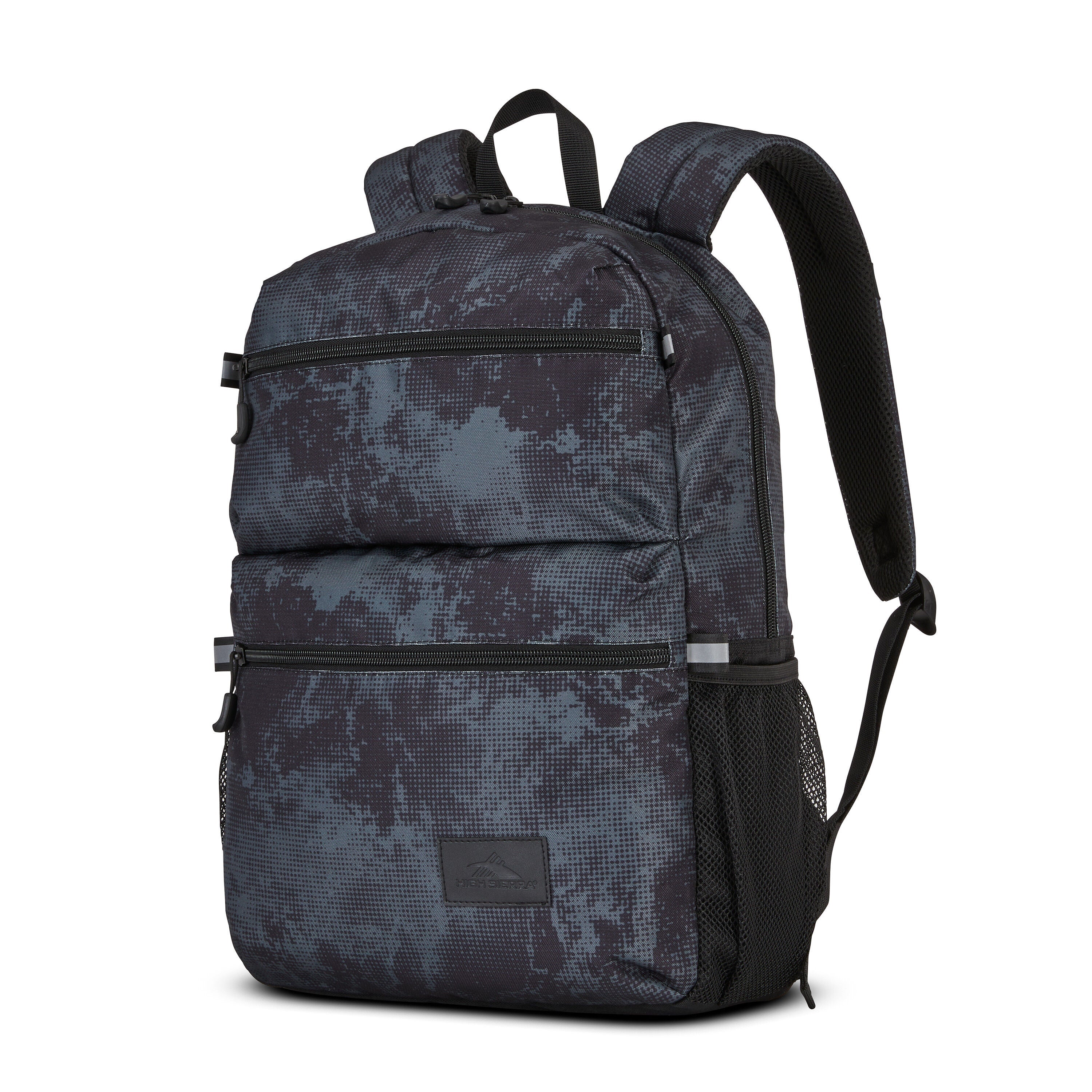 High Sierra Everclass Backpack in Charcoal Waves — front view