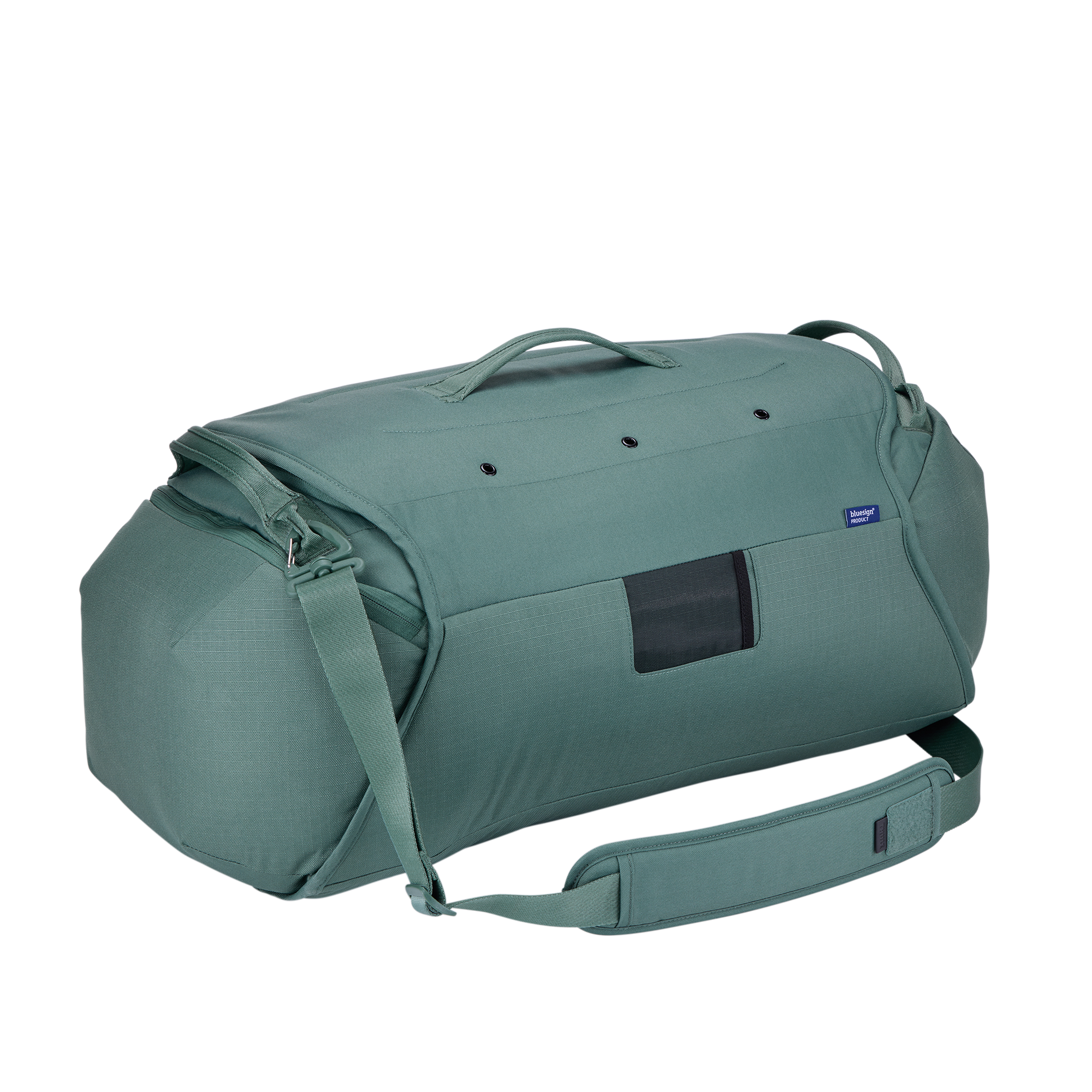 Thule RoundTrip Bike Duffel 55L in Hazy Green — angle view 2 # color_Hazy Green