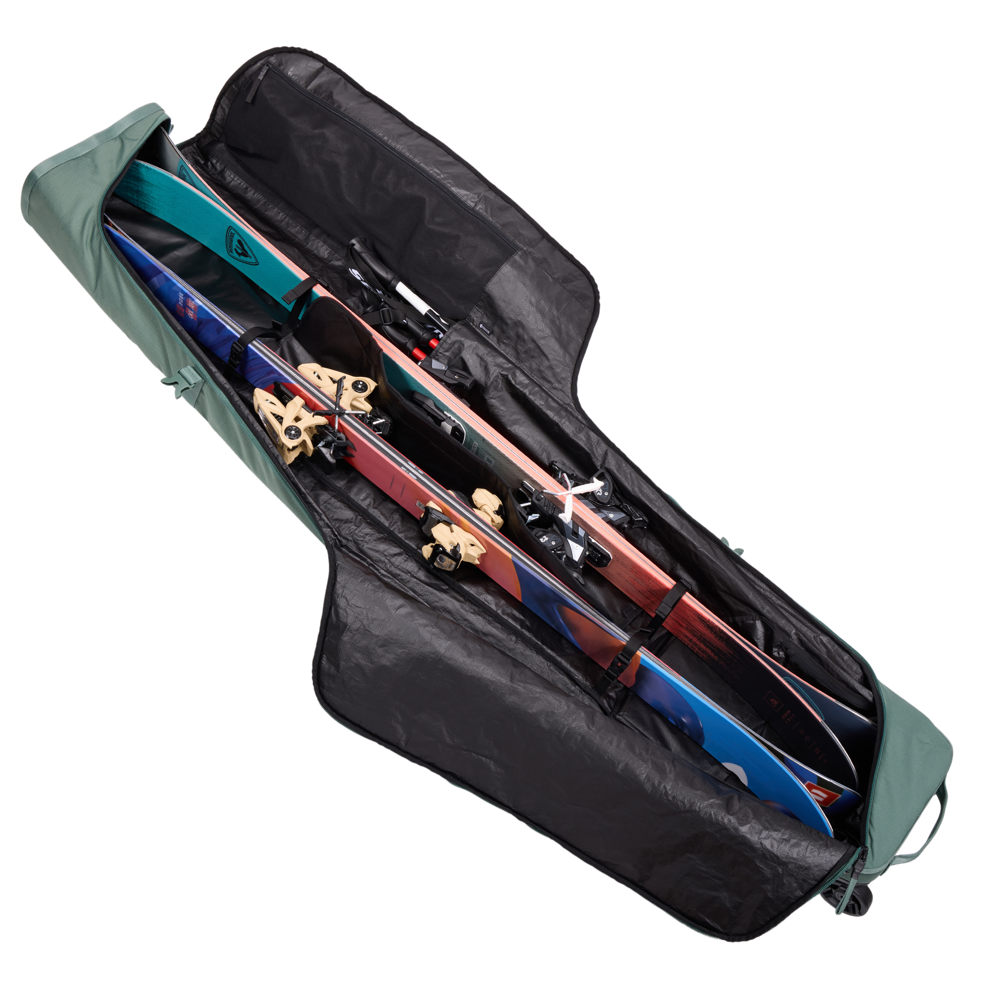 Thule RoundTrip Ski Roller 192cm in Hazy Green — interior view # color_Hazy Green