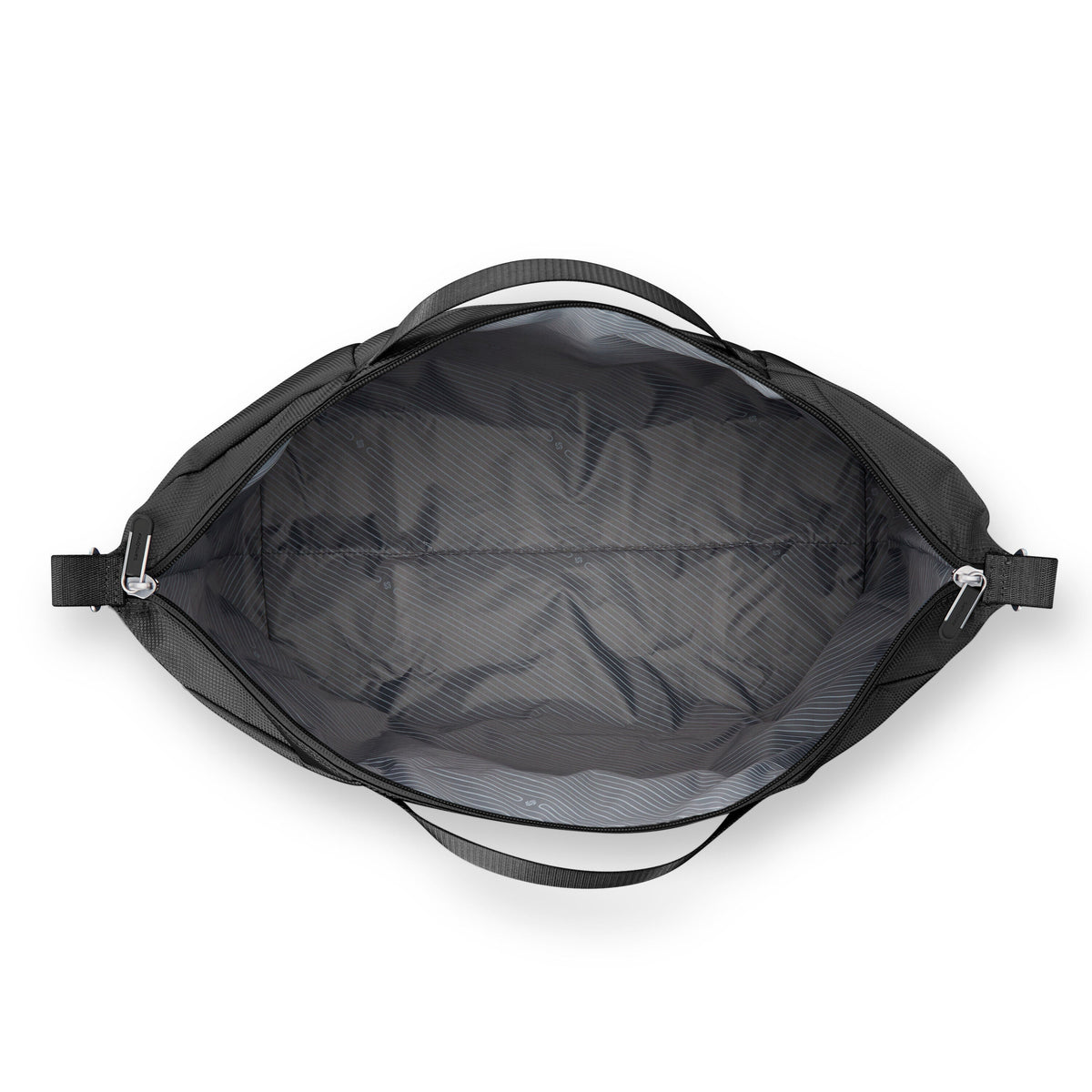 Samsonite Uplift Foldable Weekender Duffel in Black — interior view # color_Black