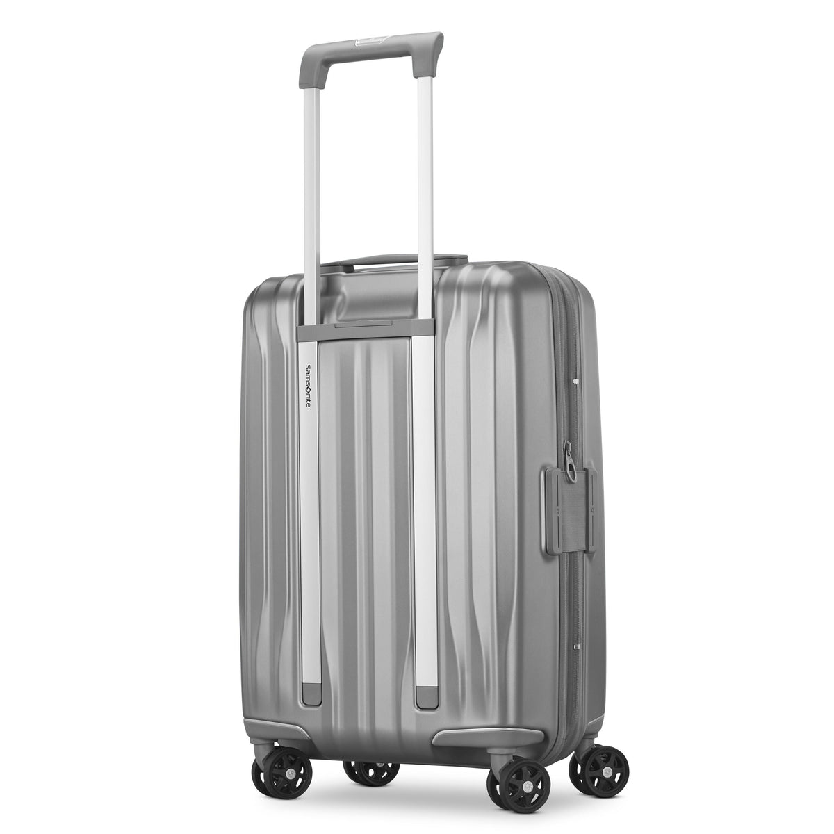 Samsonite Uplift Hardside Carry-On Spinner in Silver Shimmer — back view