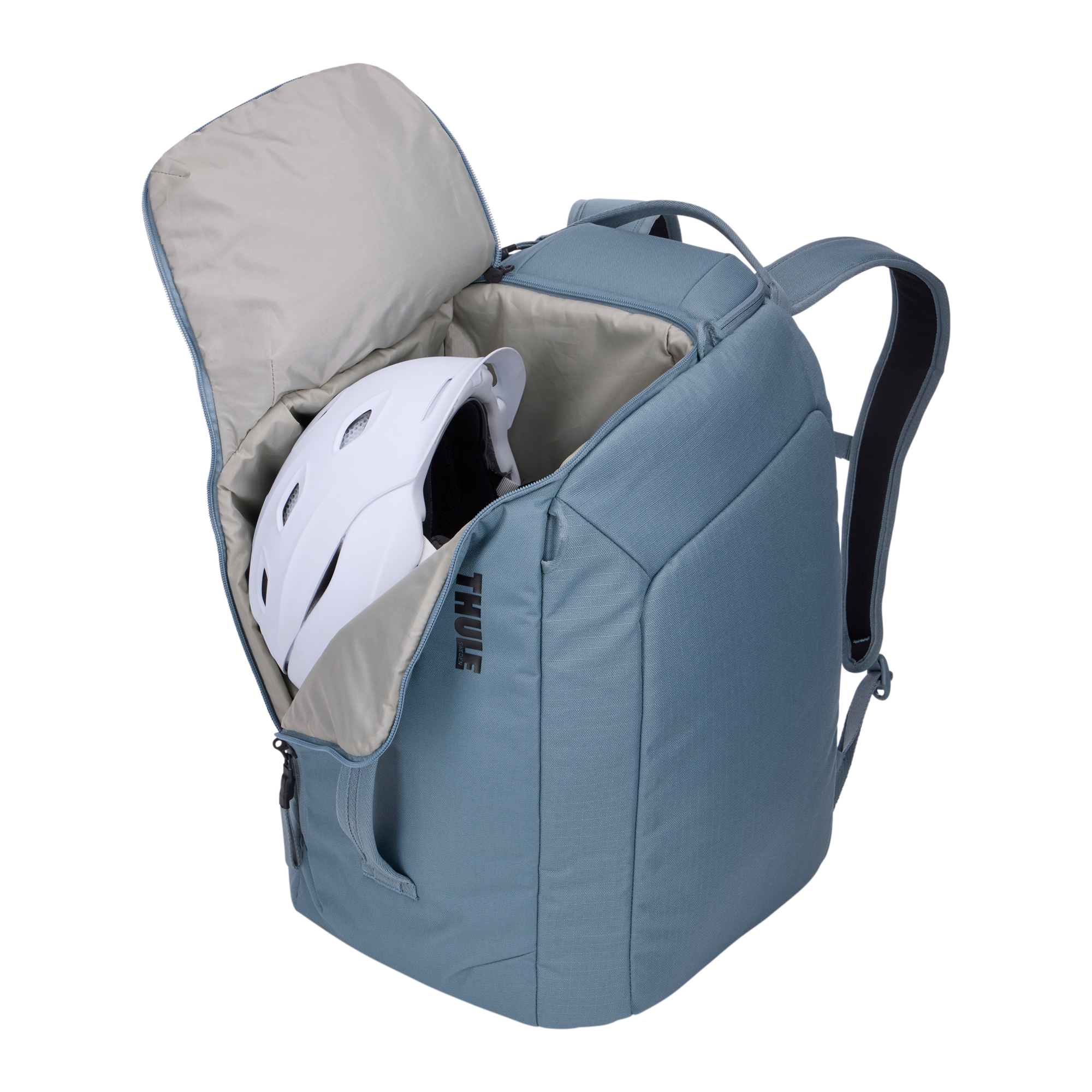 Thule RoundTrip Boot Backpack 45L in Mid Blue — interior view 2 # color_Mid Blue