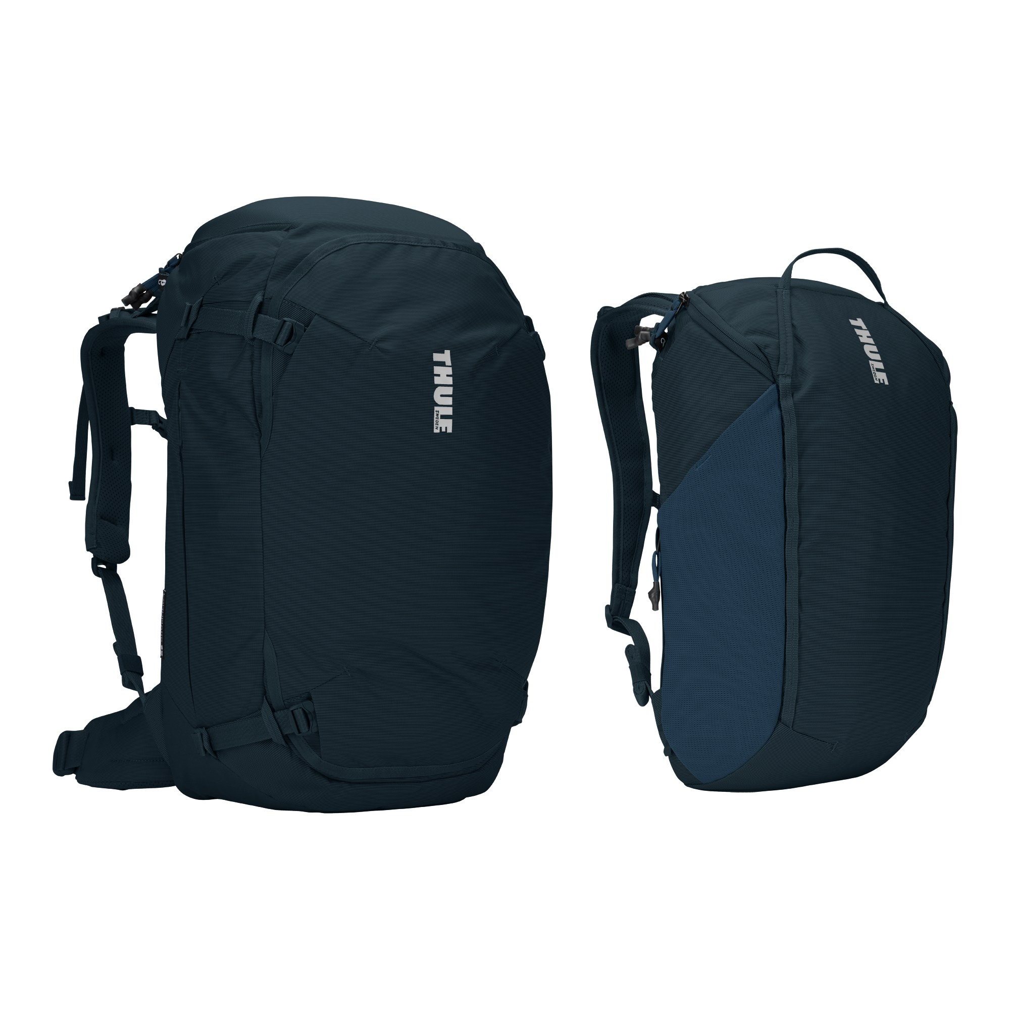 Thule Landmark 60L Women's in Darkest Blue — angle view 2 # color_Darkest Blue