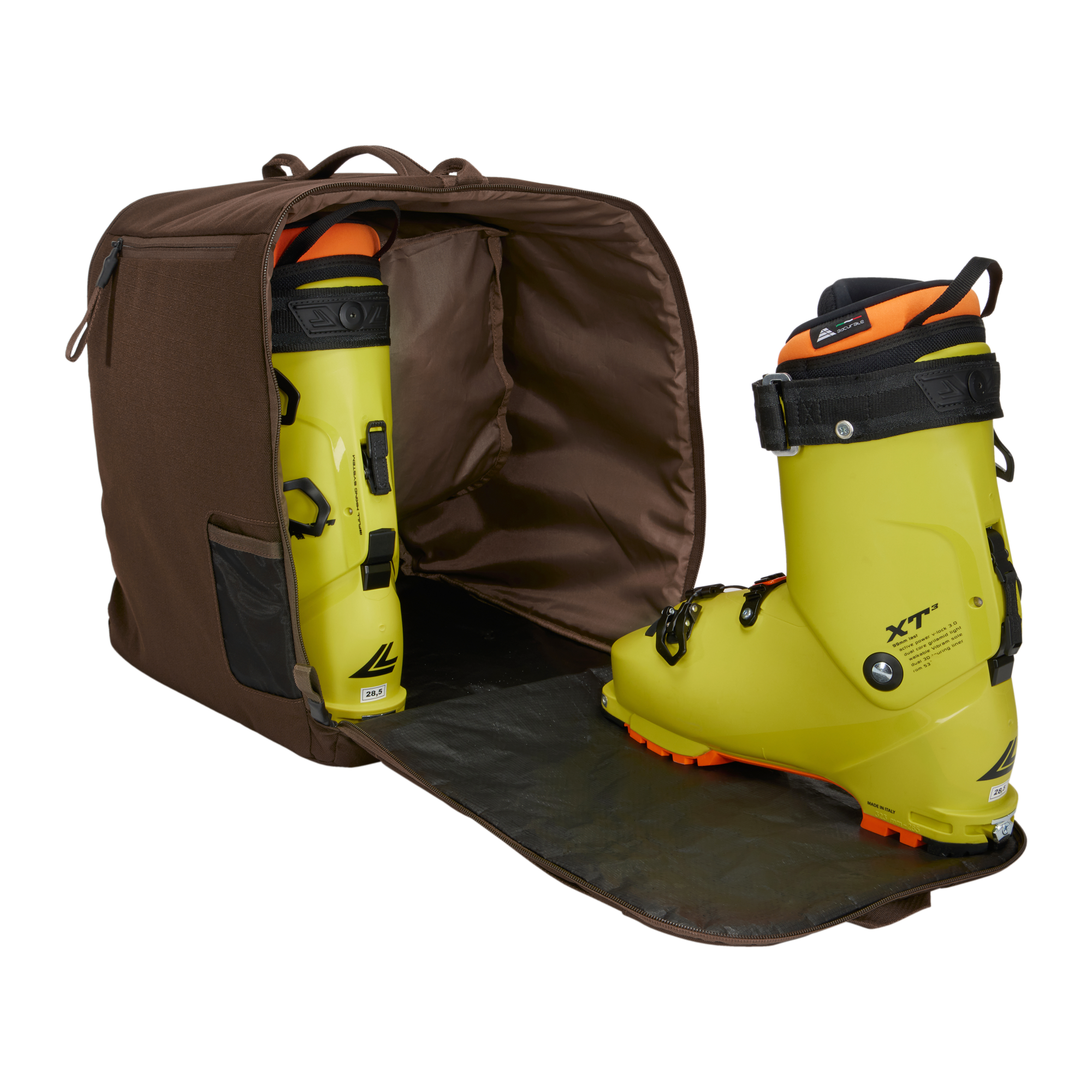 Thule RoundTrip Boot Bag 35L in Deep Khaki — interior view # color_Deep Khaki