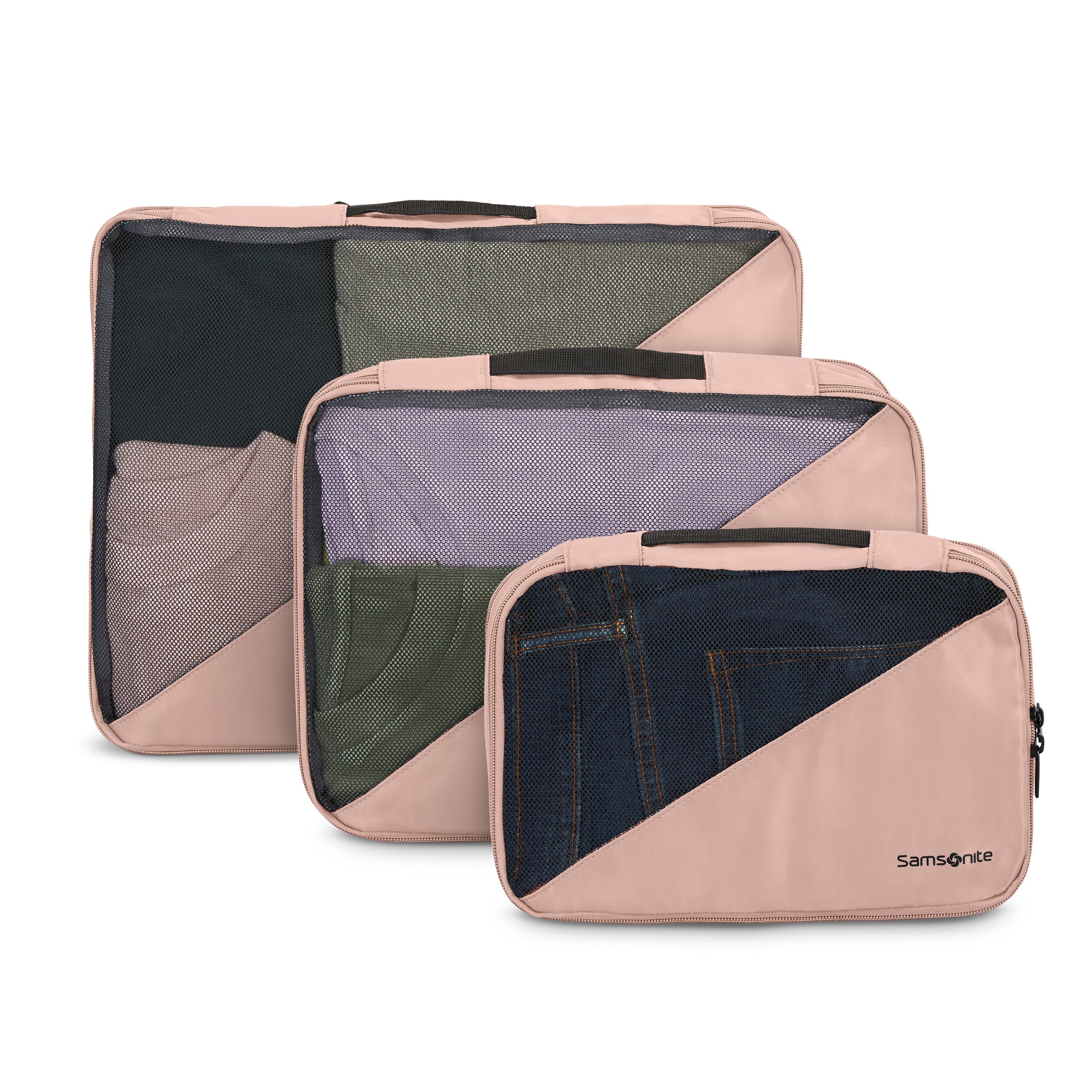 Samsonite 3-Piece Compression Packing Cubes - Dusty Rose