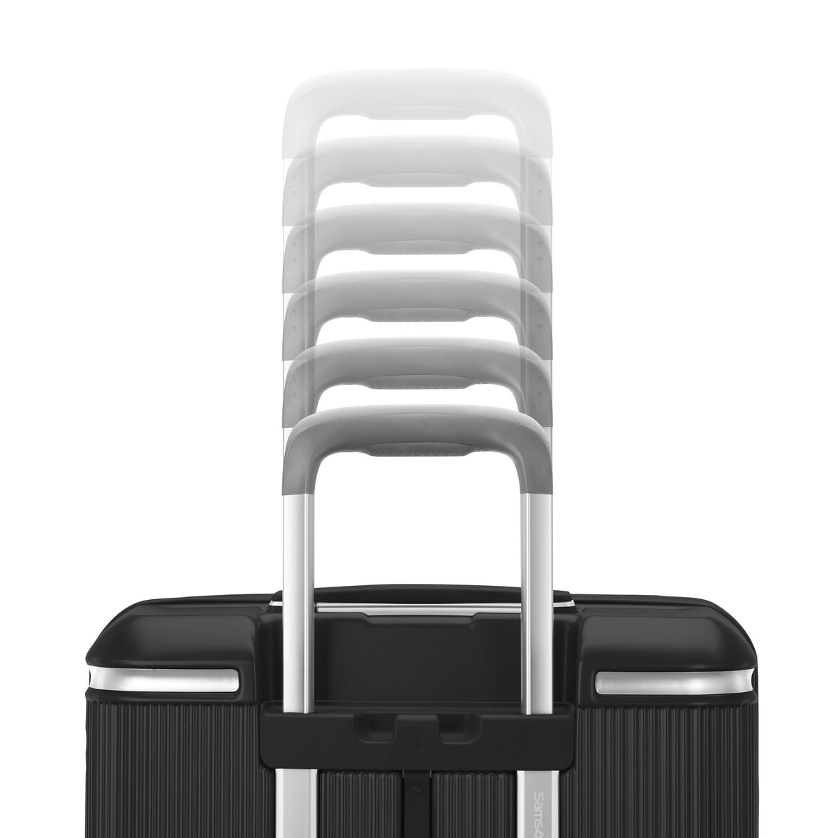 Samsonite Silhouette 18 Hard Side Spinner - Carry On in Black — detail view