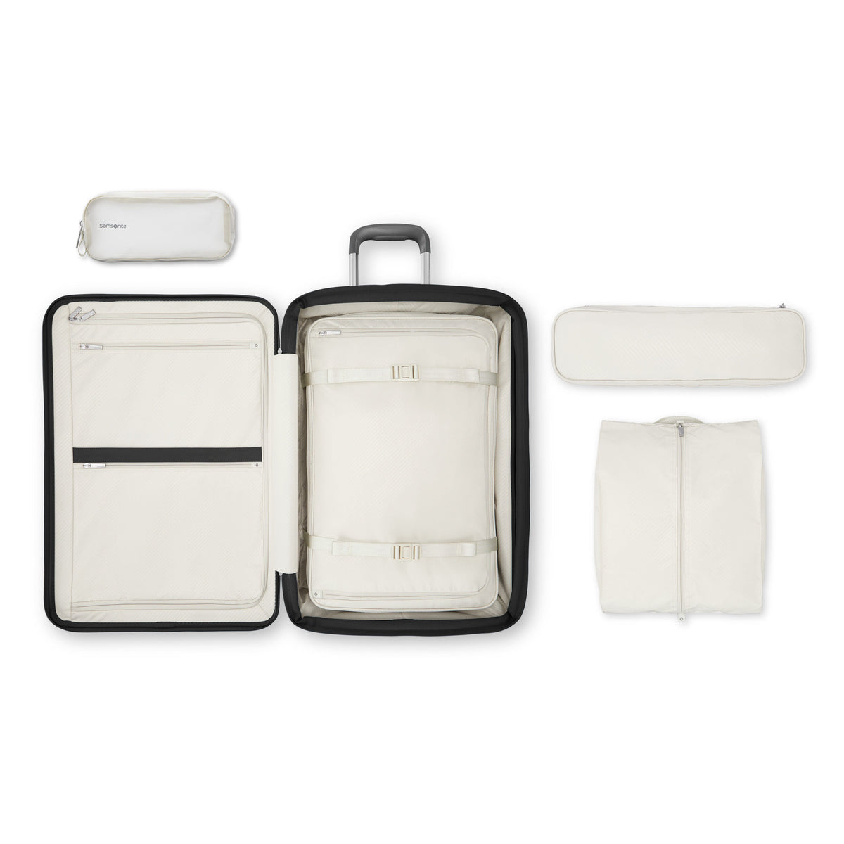 Samsonite Silhouette 18 Hard Side Spinner -Medium in Black — interior view