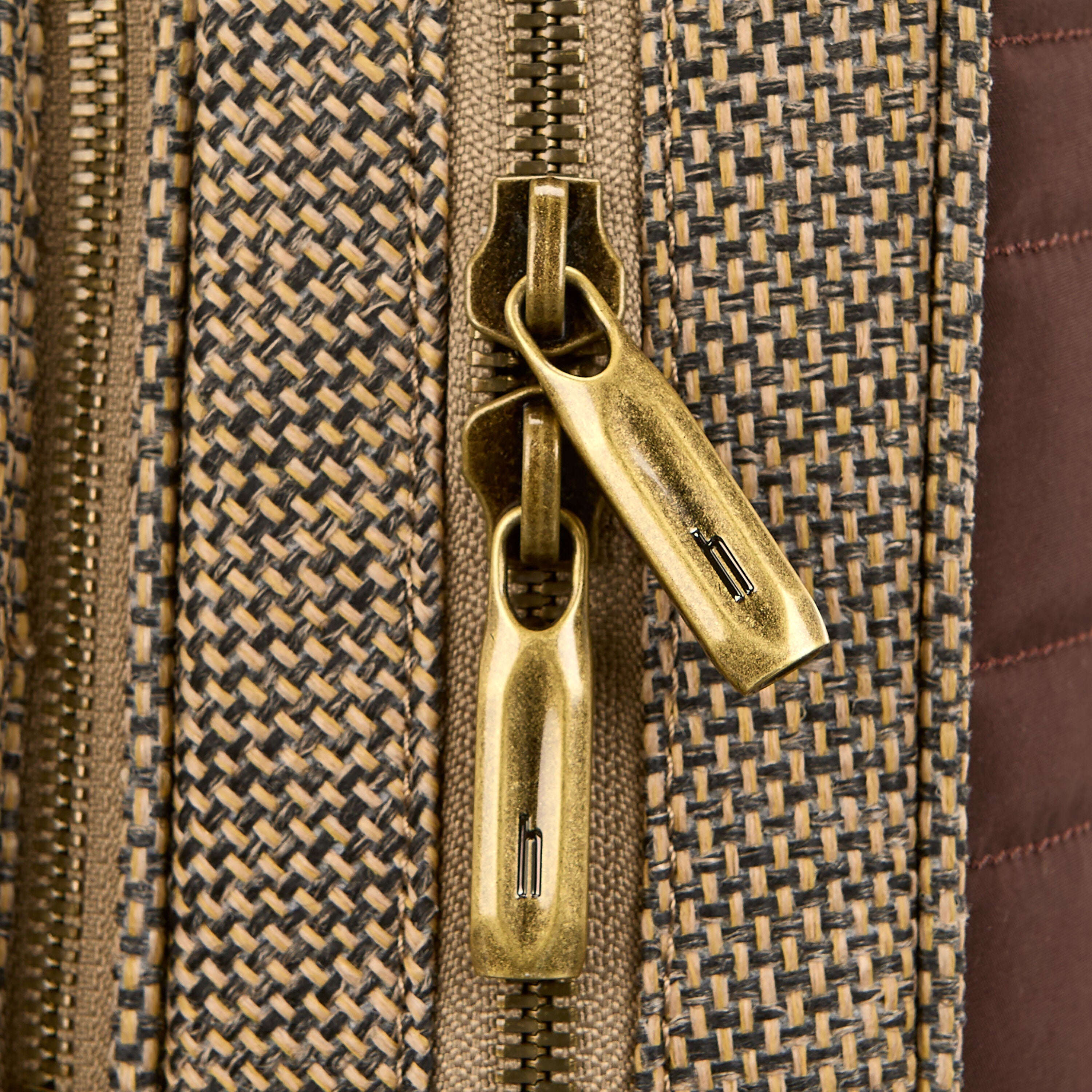 Hartmann Tweed Sling Bag in Tweed/Natural Leather — angle view 4