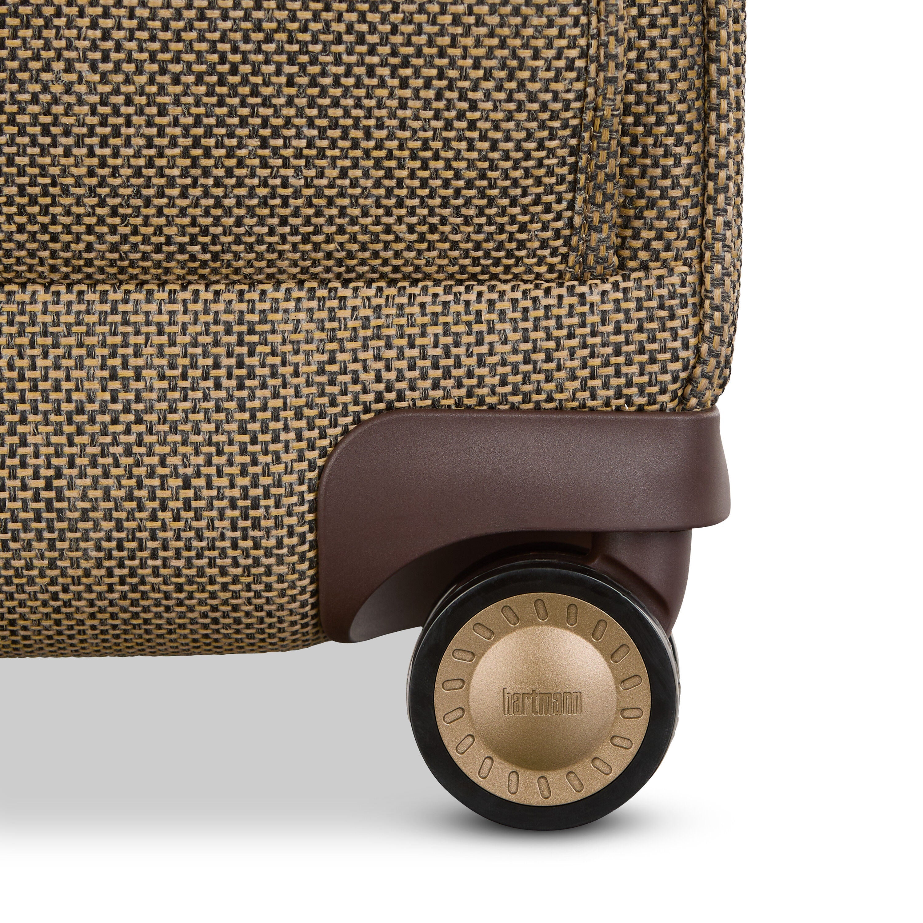 Hartmann Tweed Wheeled Garment Bag in Tweed/Natural Leather — angle view 4