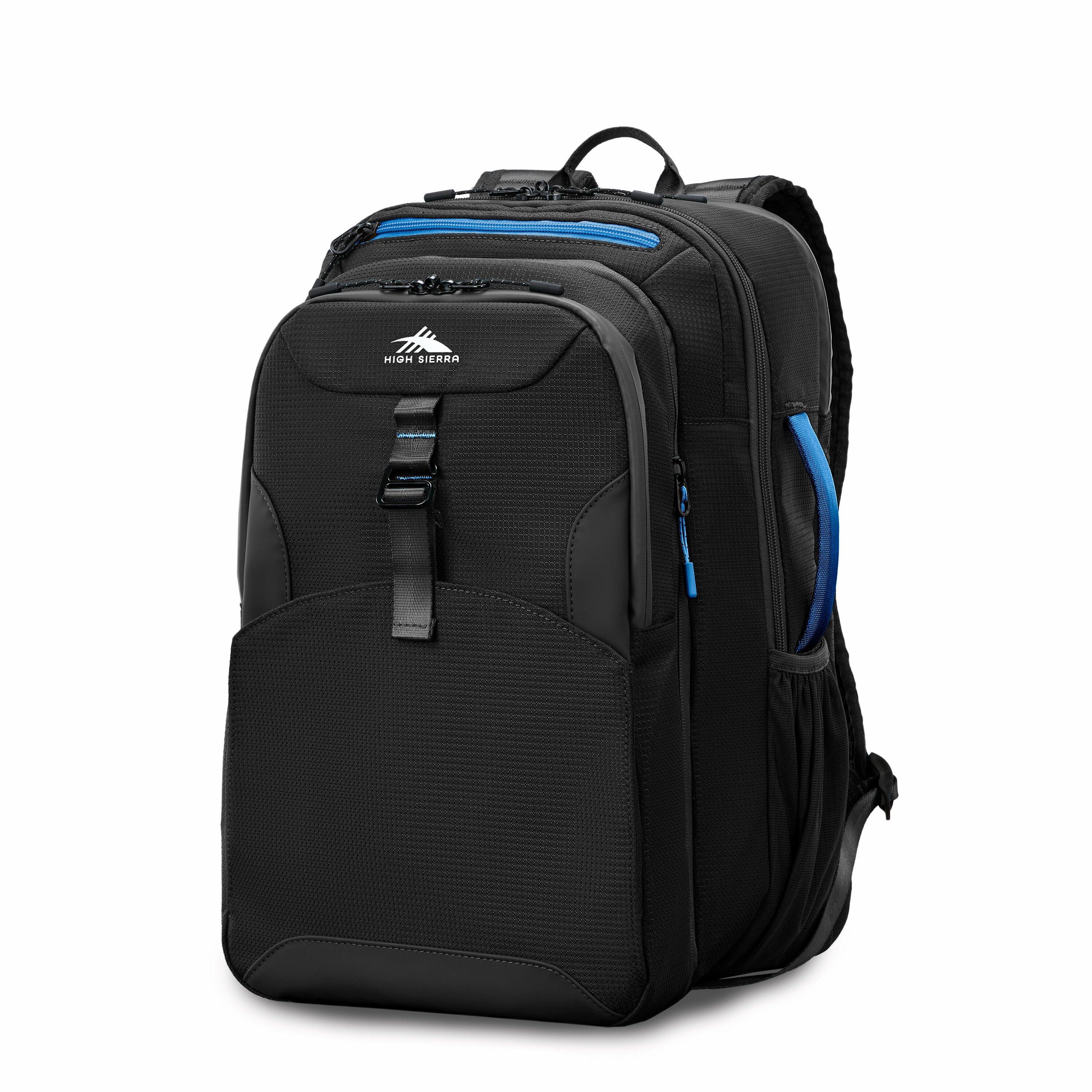 High Sierra Hi-Life 3-in-1 Convertible Backpack in Black Blue — angle view 1